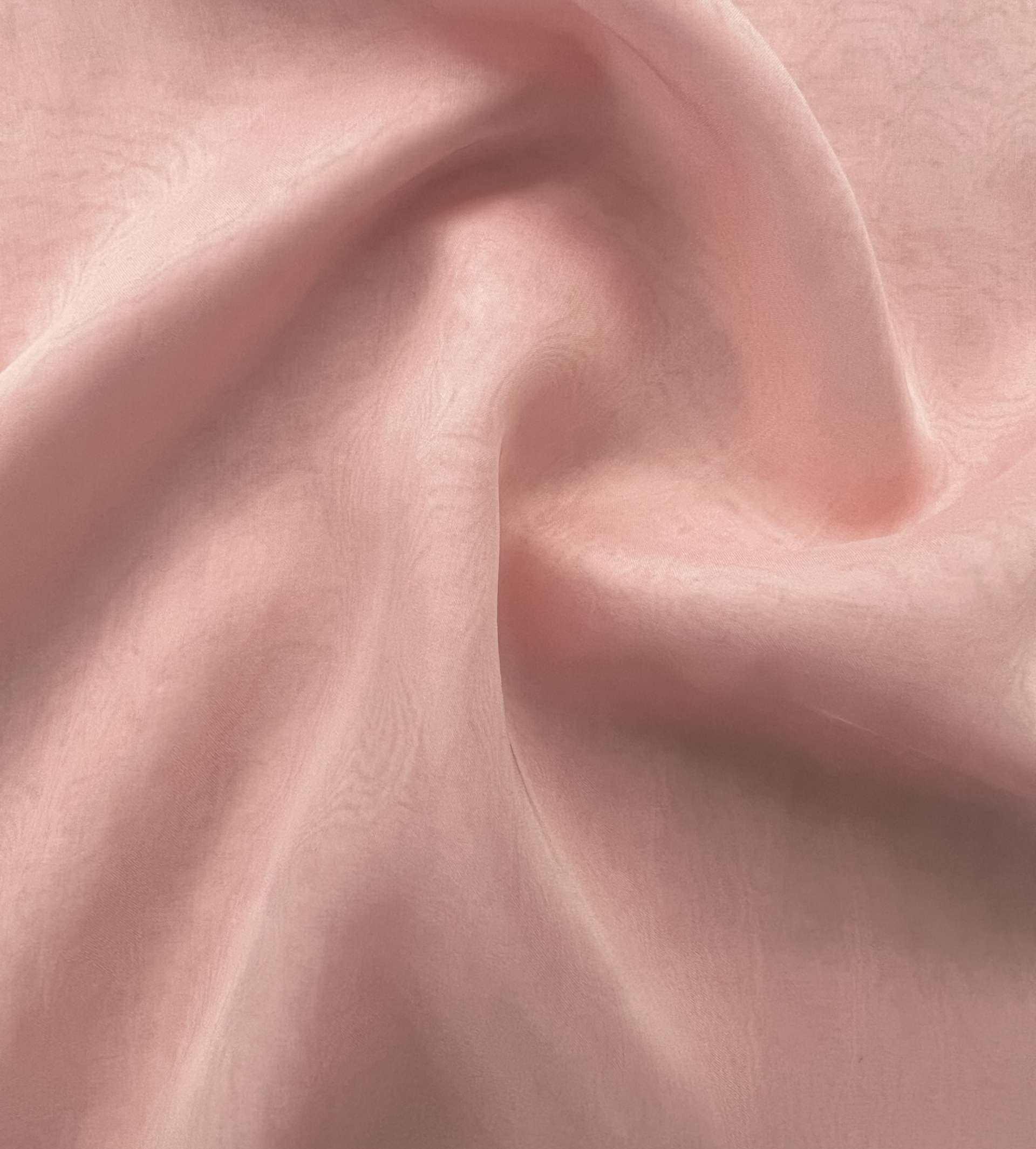 Iridescent Silk Chiffon in Soft Pink/Ivory