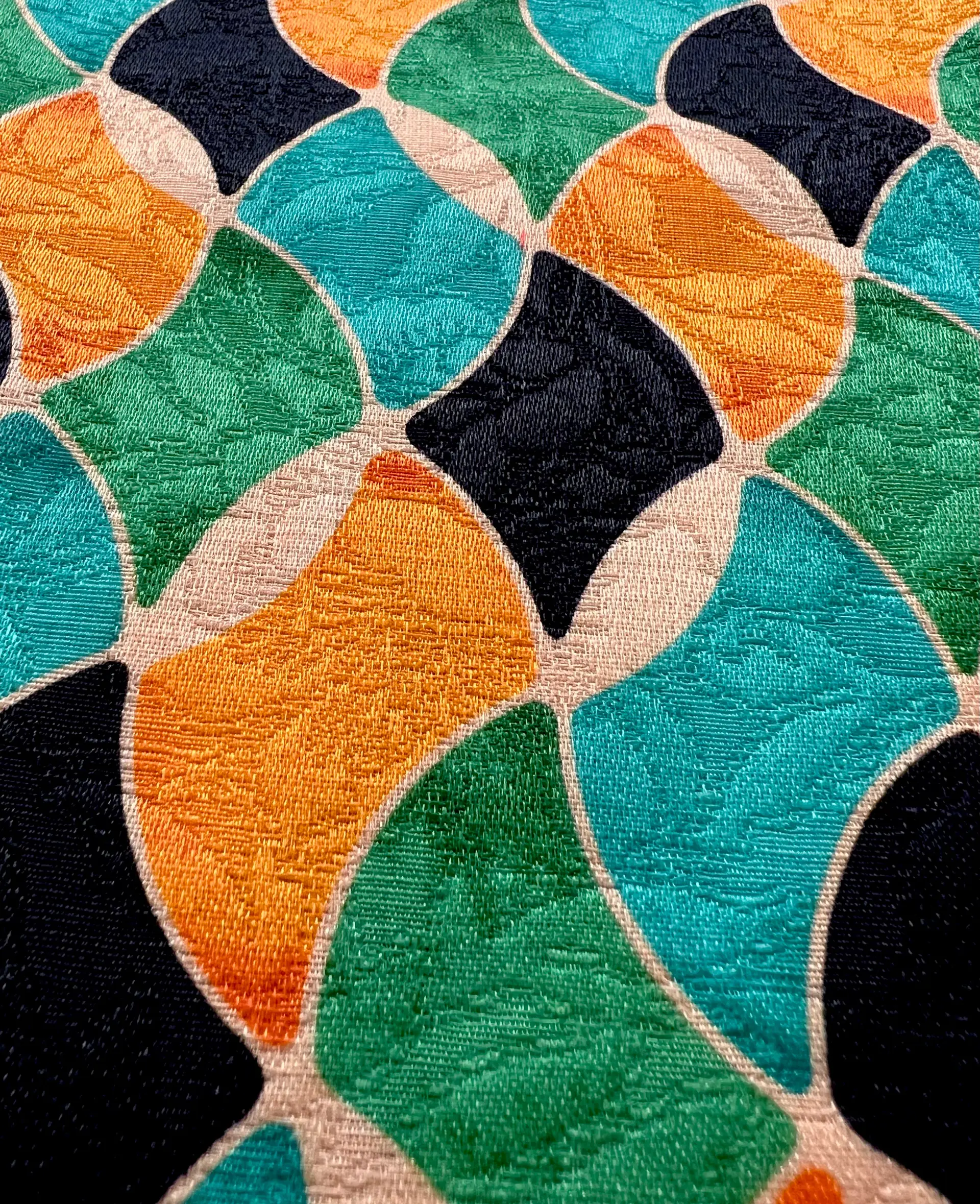 Printed Silk & Wool Damask