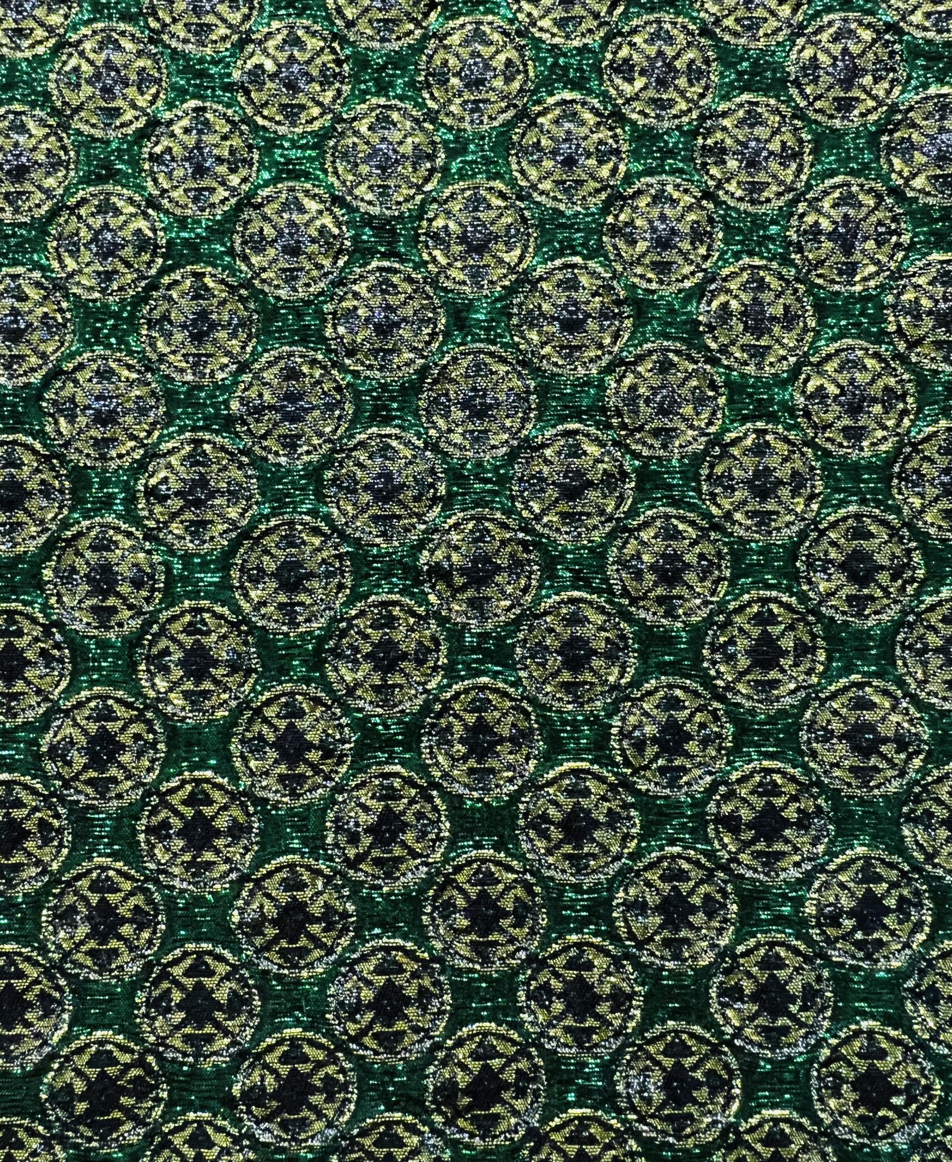 Metallic Brocade in Green