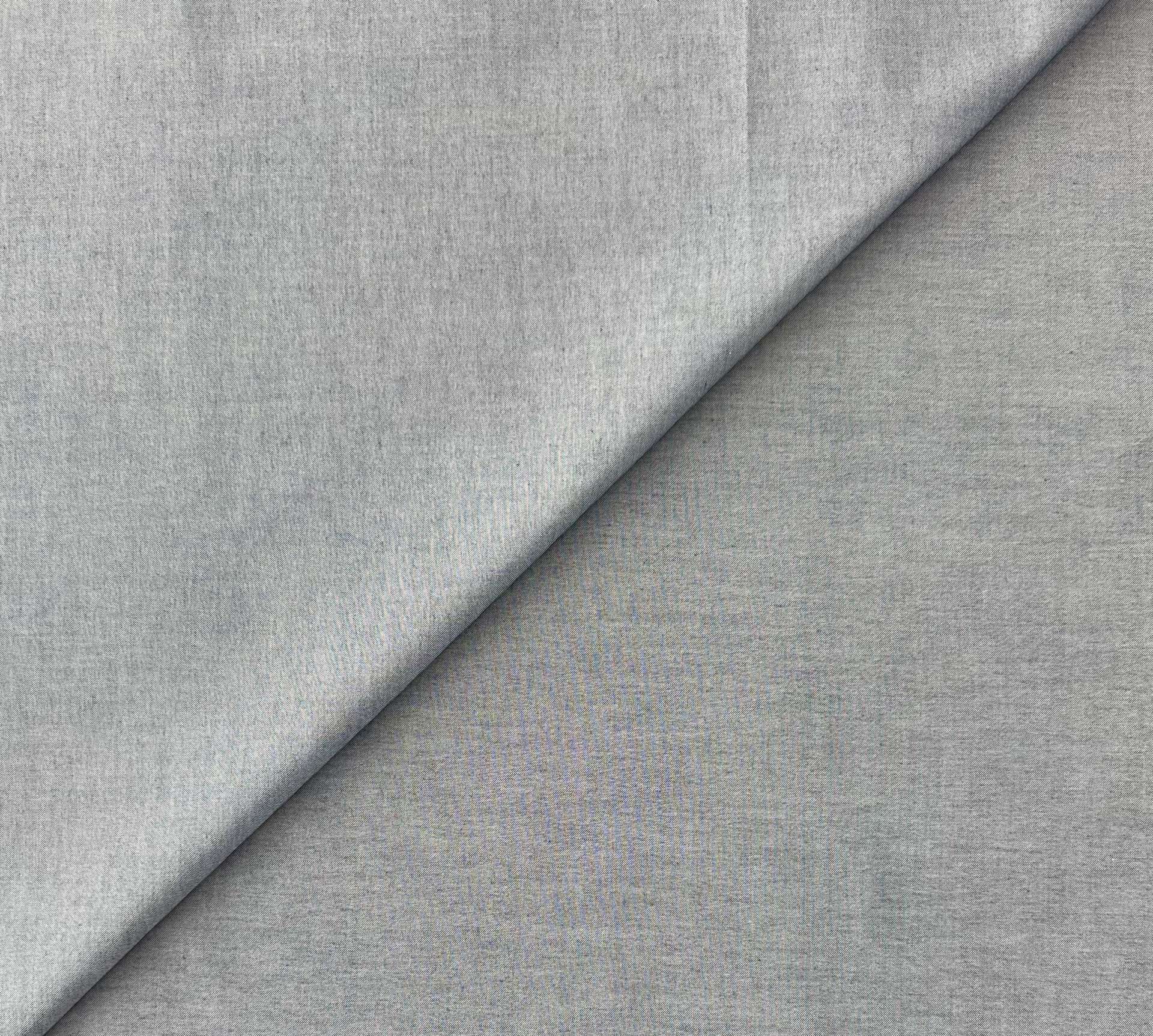Cotton Lycra Pinpoint Oxford in Midnight
