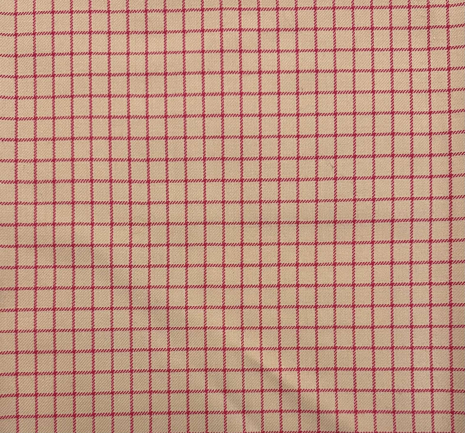 Italian Wool Windowpane in Fuchsia