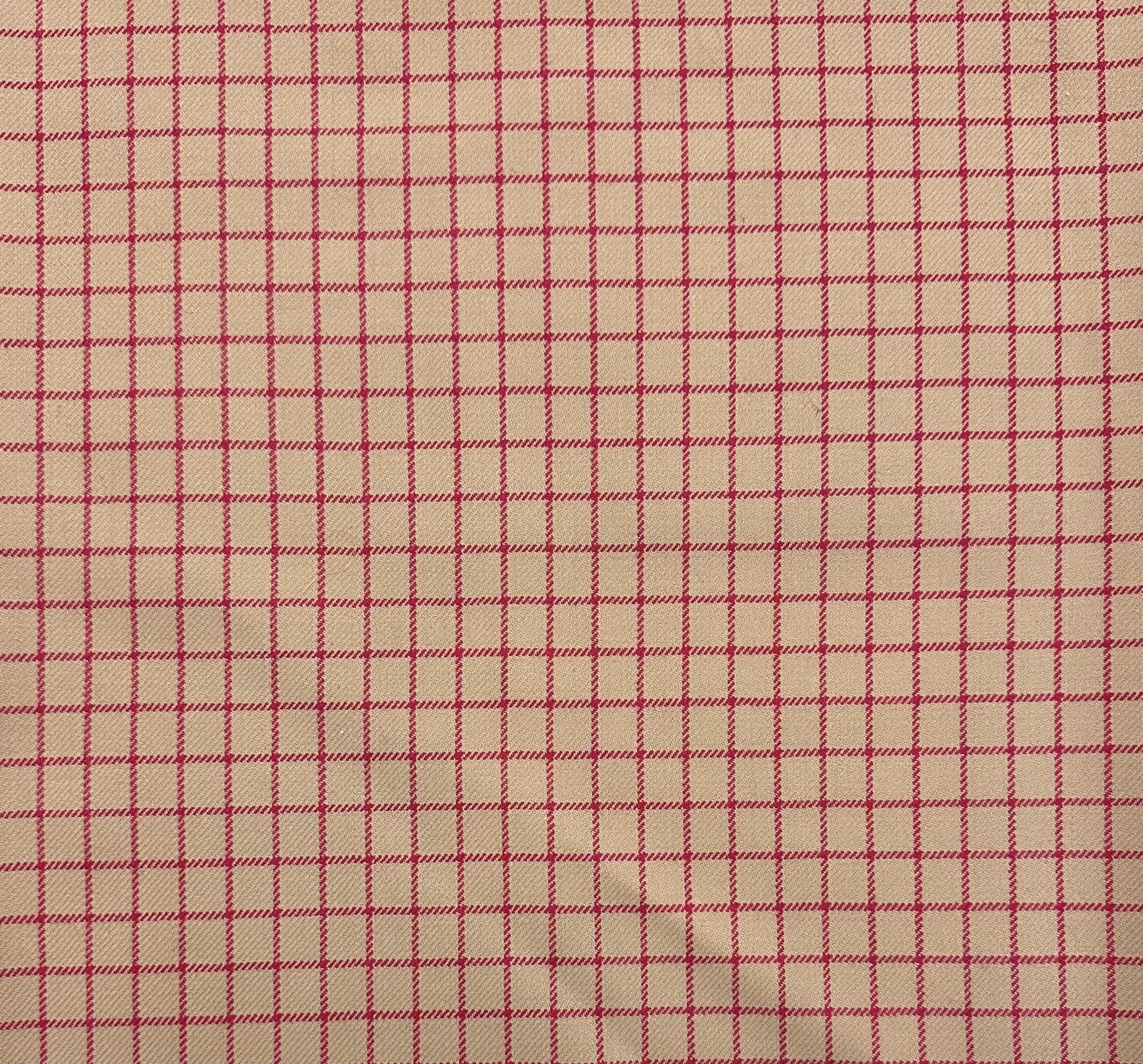 Italian Wool Windowpane in Fuchsia