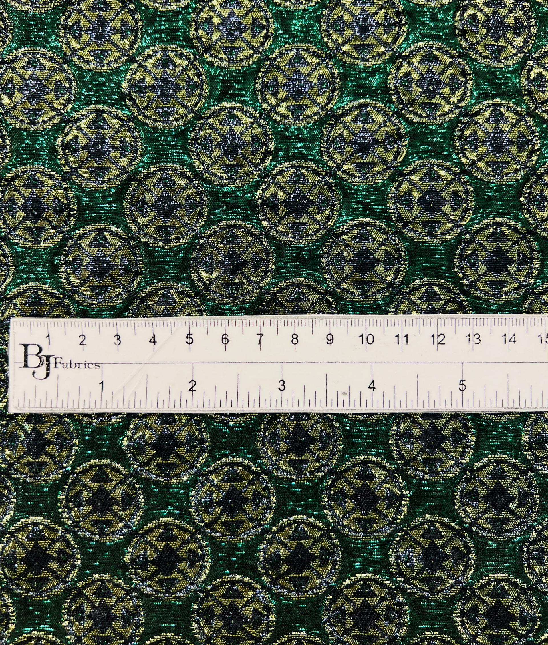 Metallic Brocade in Green