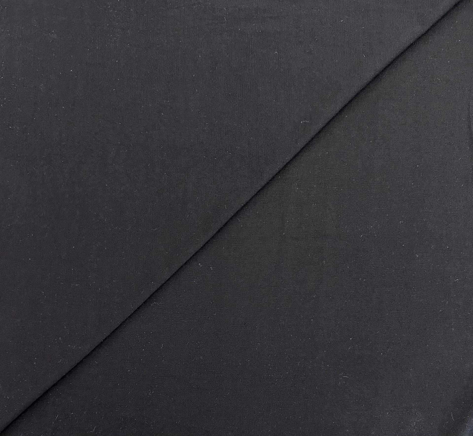 Super Fine Merino Wool Jersey in Black