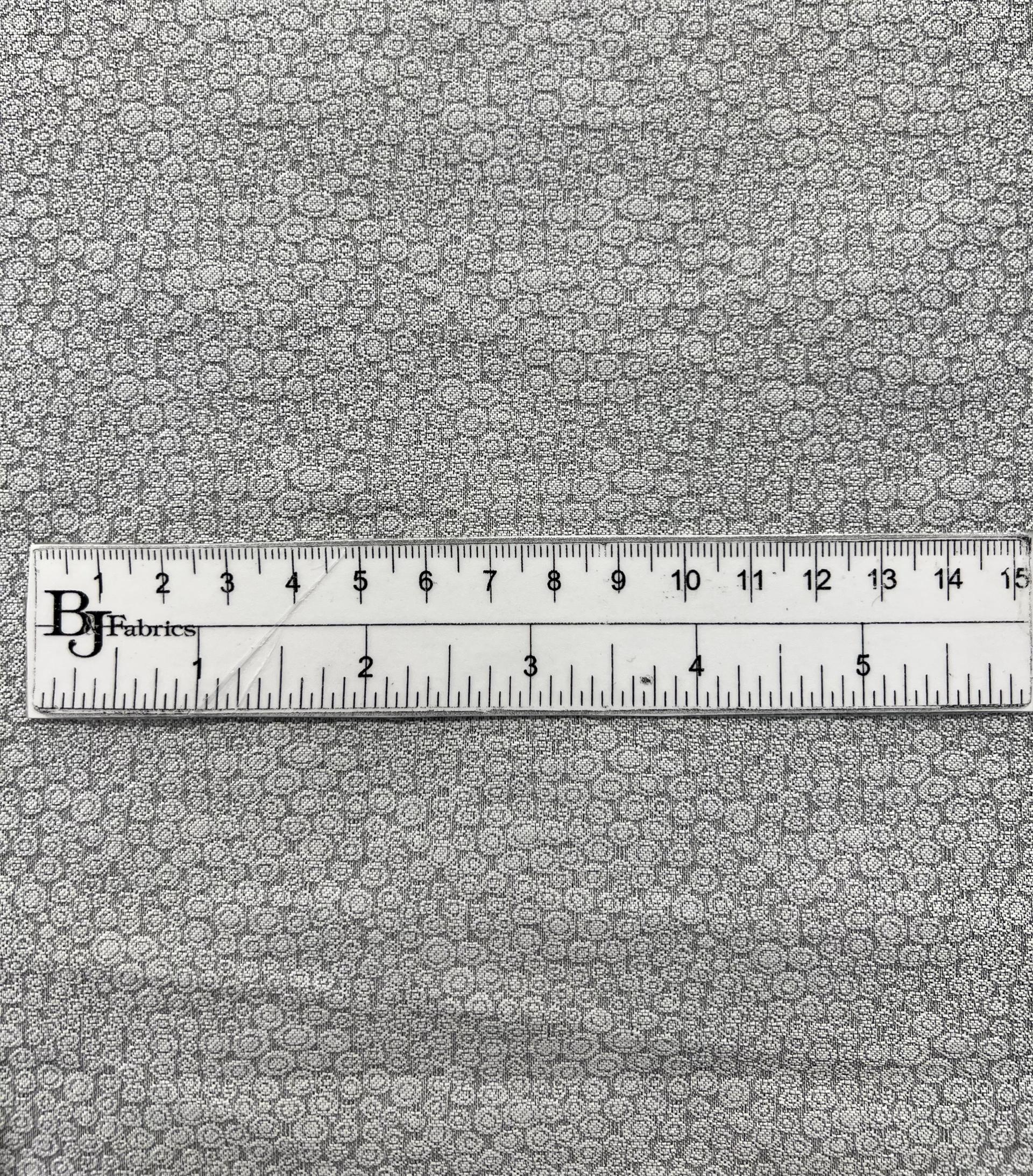 Silk Blend Jacquard Brocade in Silver