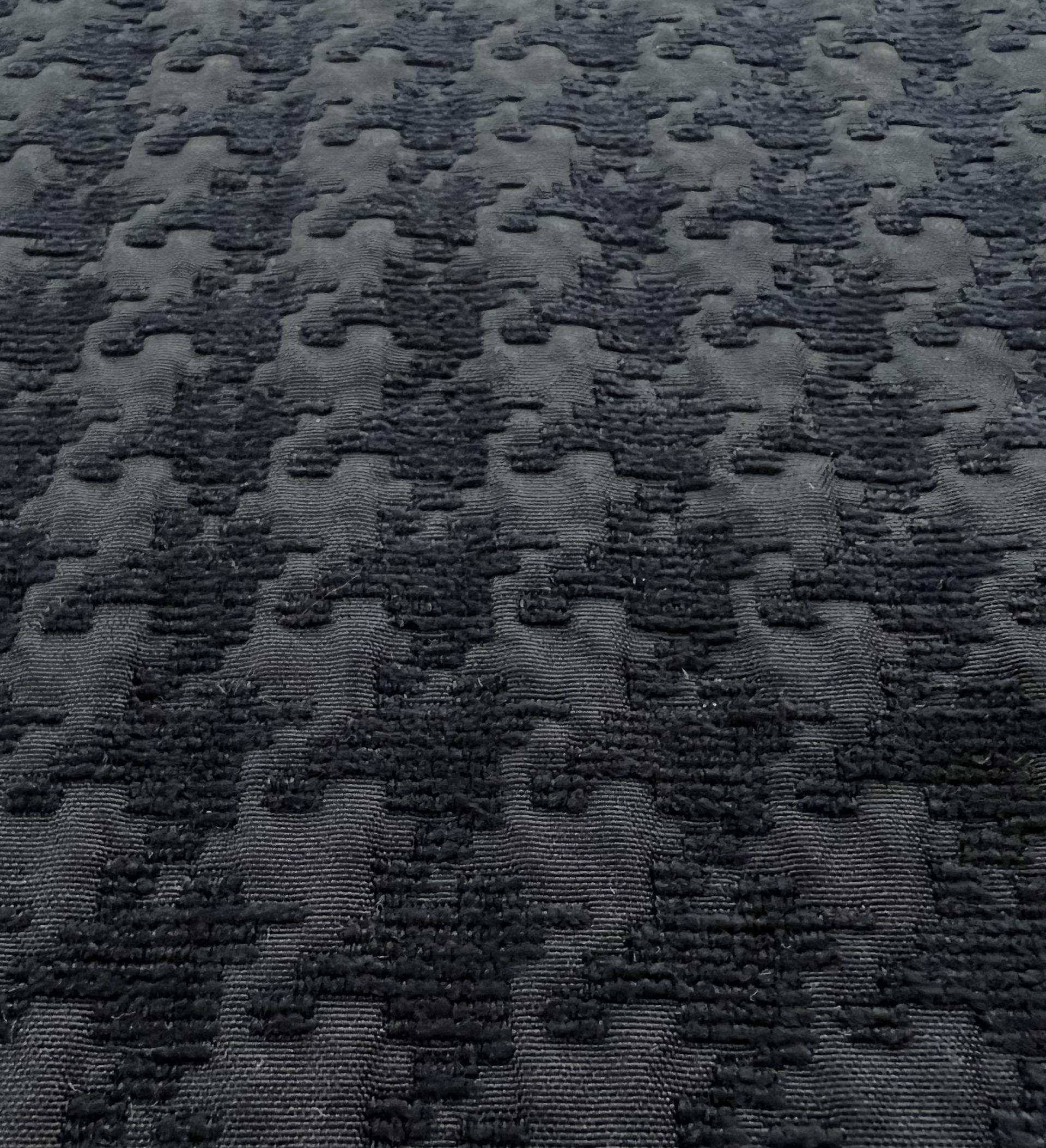 Houndstooth Chenille Brocade in Black