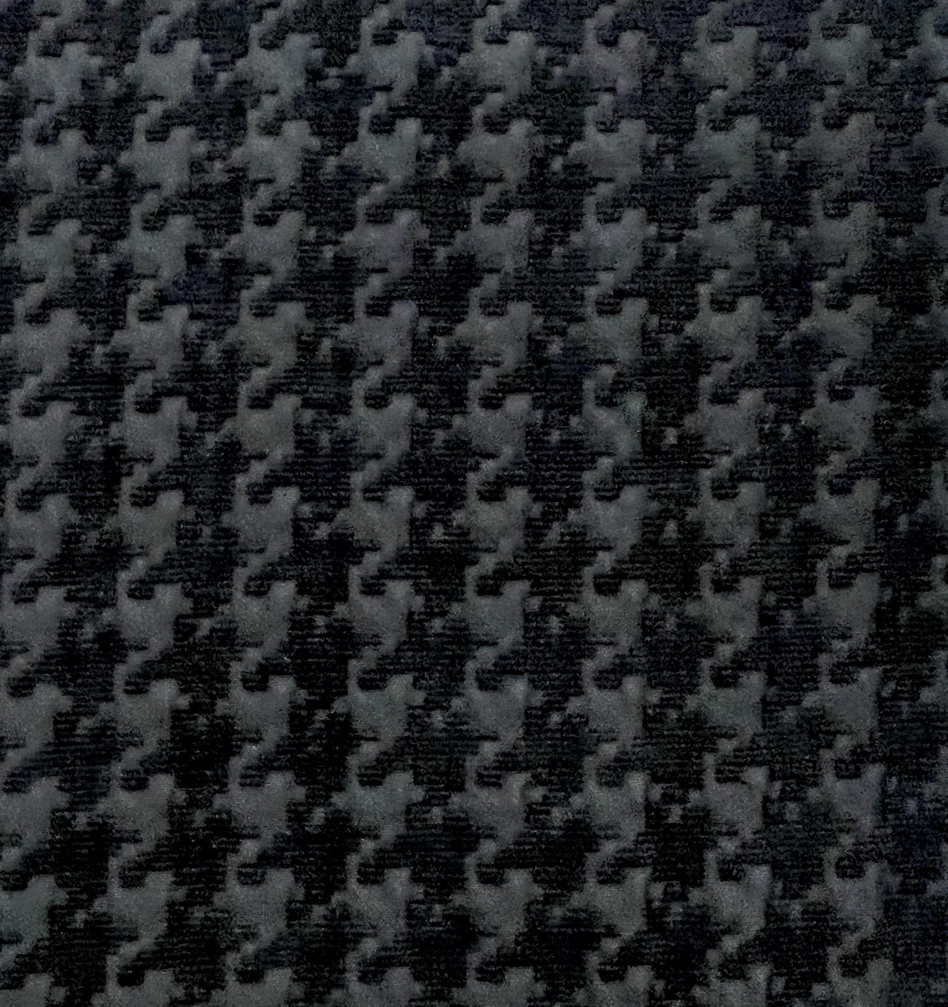 Houndstooth Chenille Brocade in Black