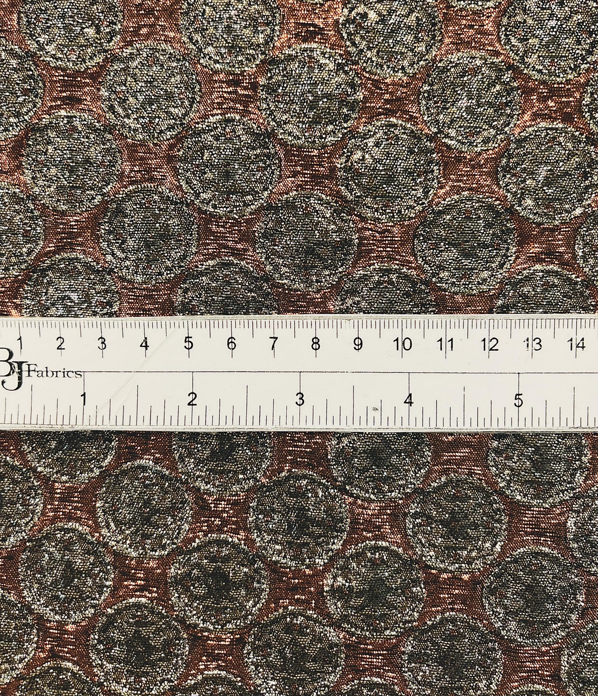 Metallic Brocade in Copper
