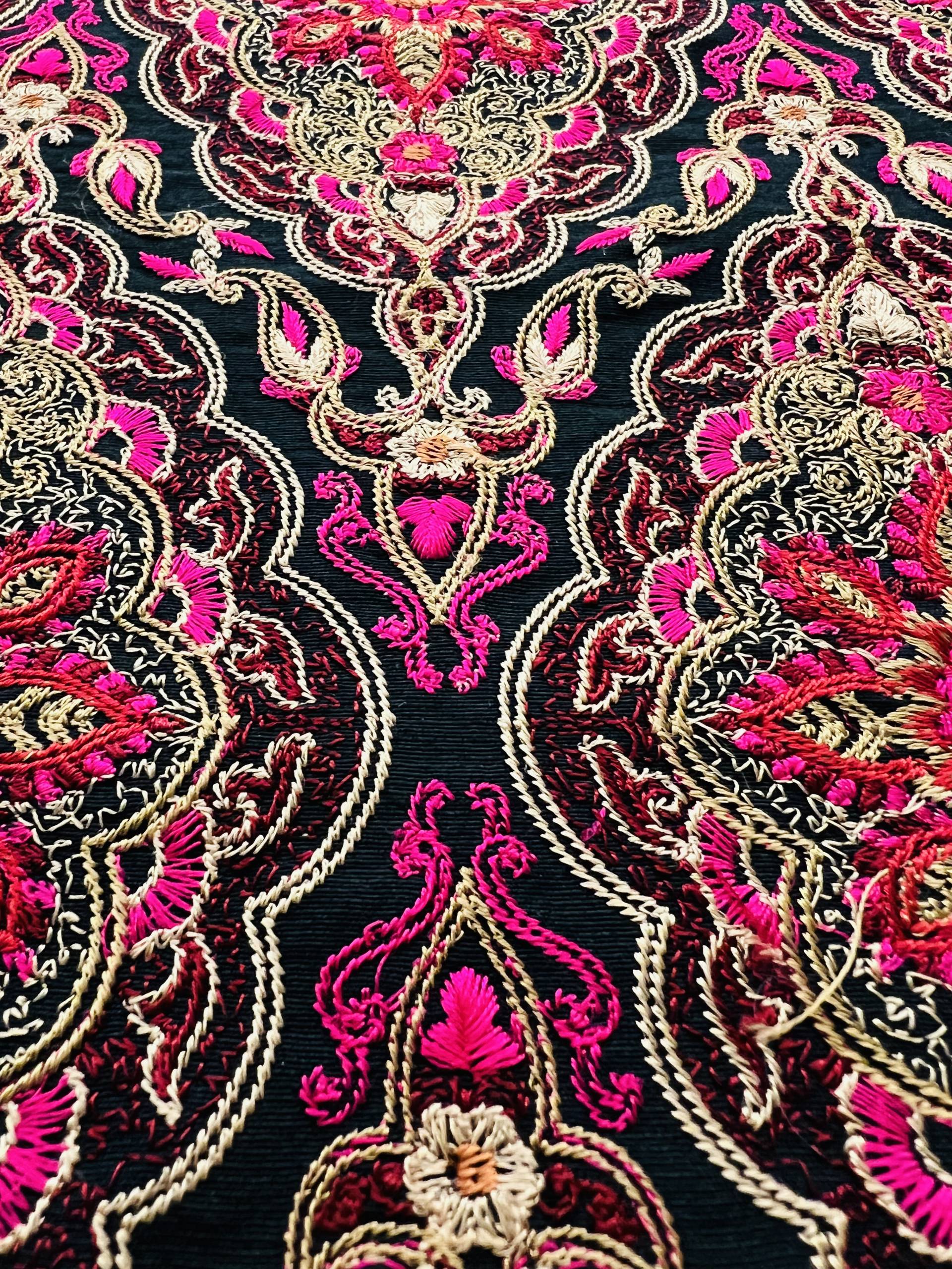 Embroidered Taffeta