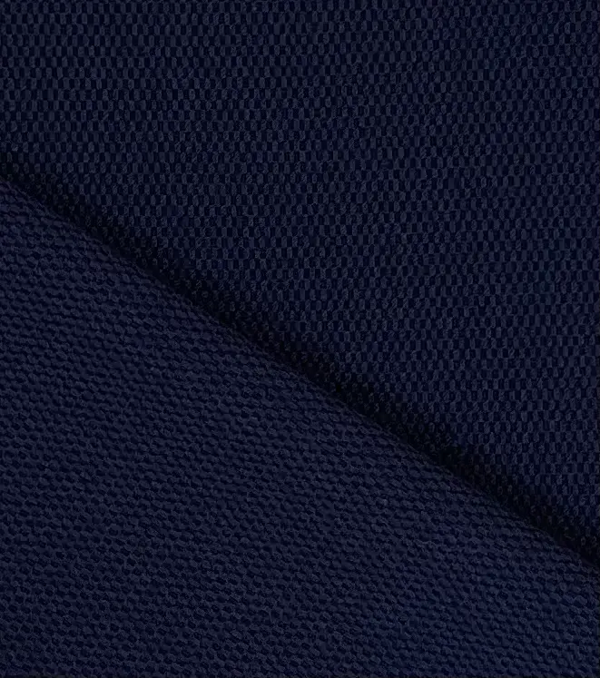 Italian Wool Heavy Crepe Pique in Navy