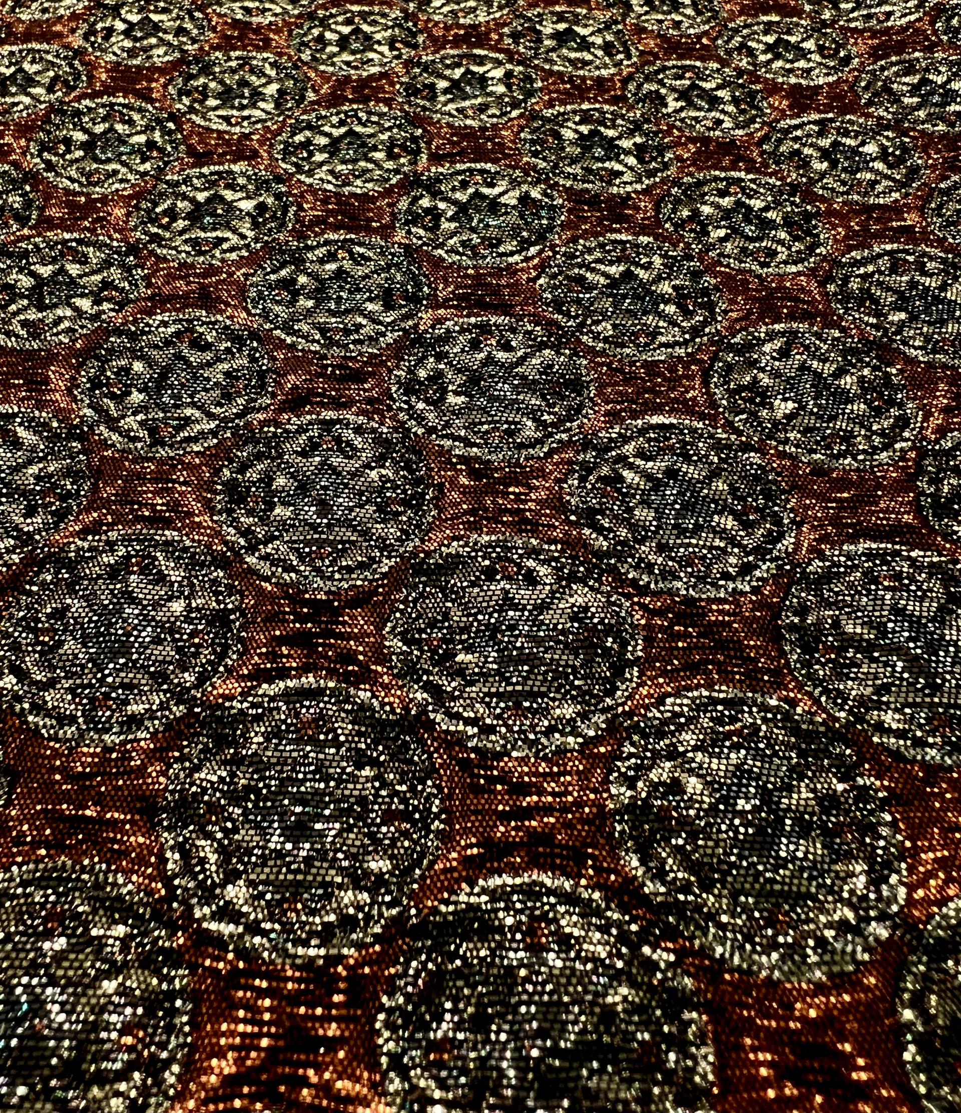Metallic Brocade in Copper