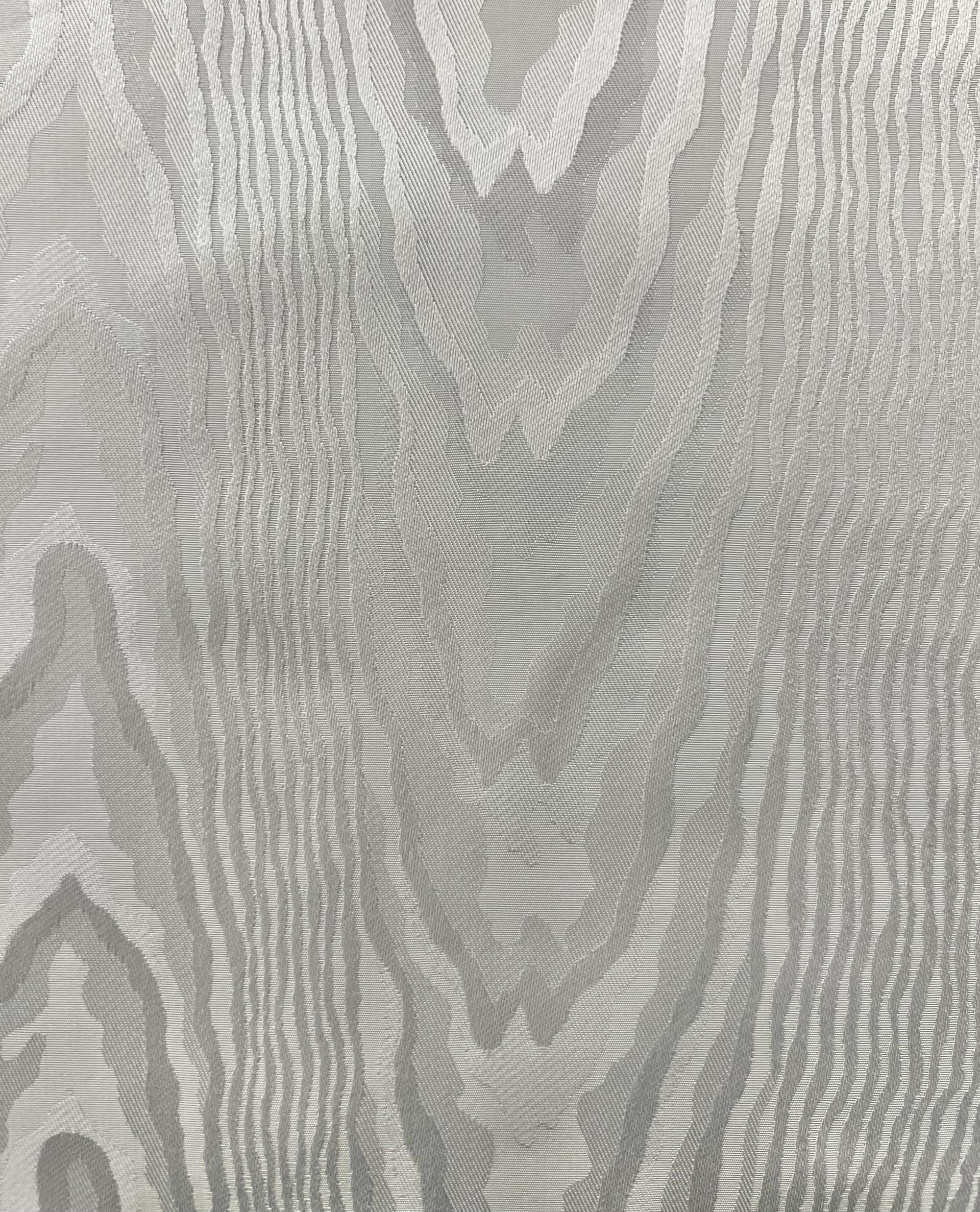 Pure Silk Moirés Brocade in Silk White