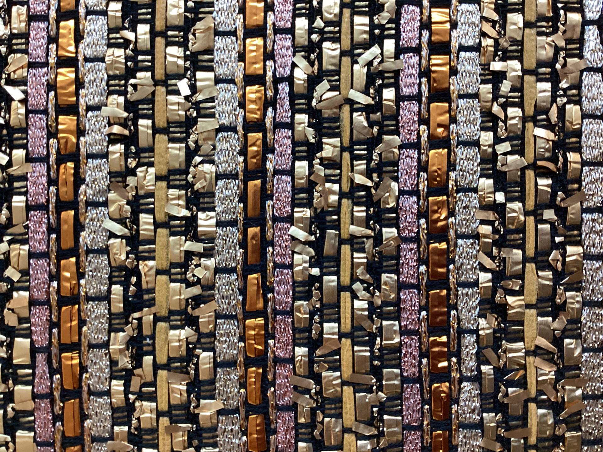 Italian Cotton Blend Metallic Couture Tweed