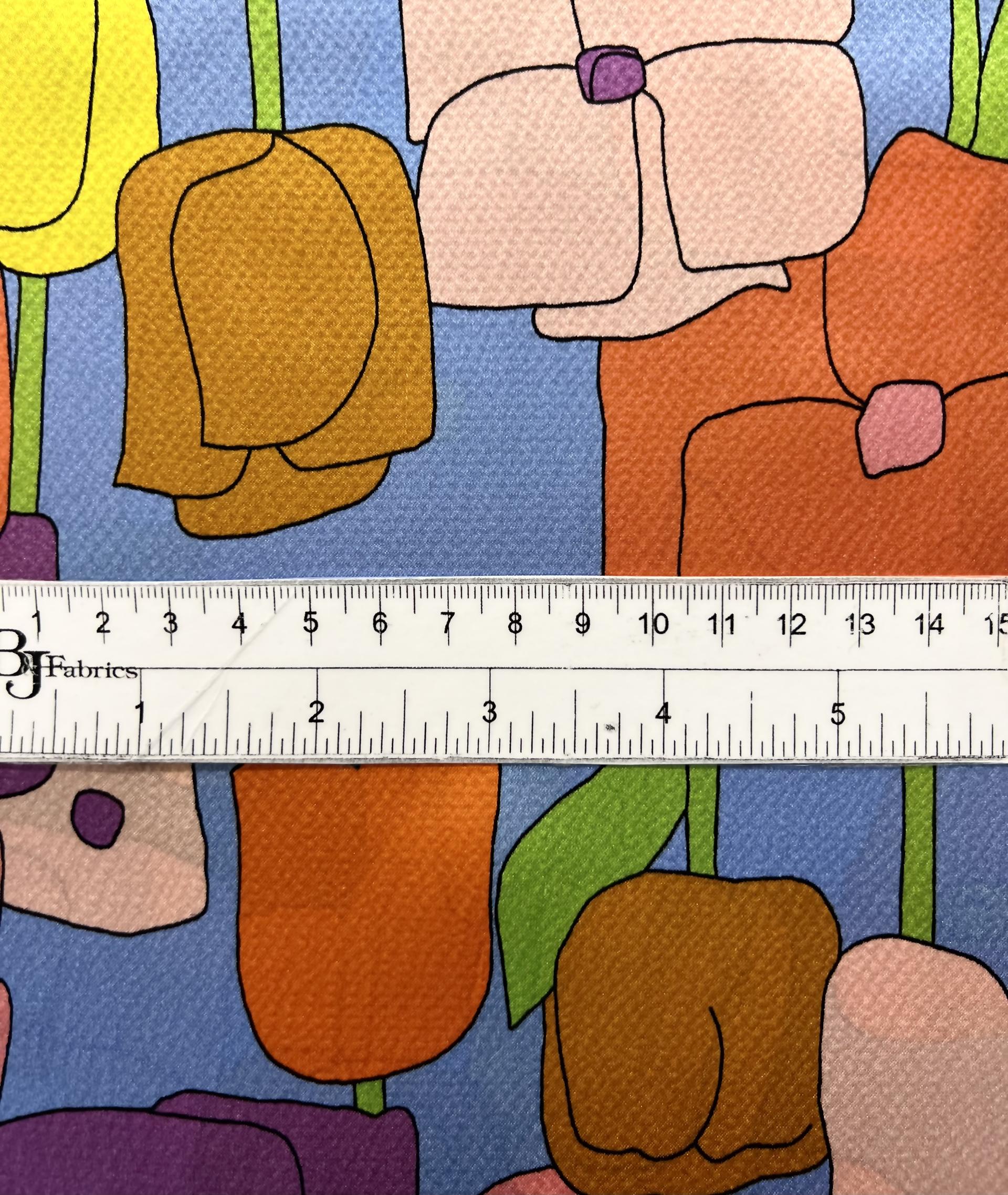 Printed Light Weight Hammer Silk Charmeuse