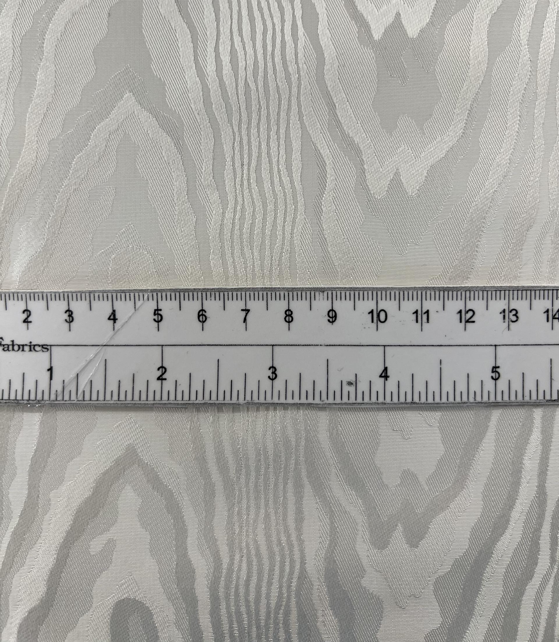 Pure Silk Moirés Brocade in Silk White
