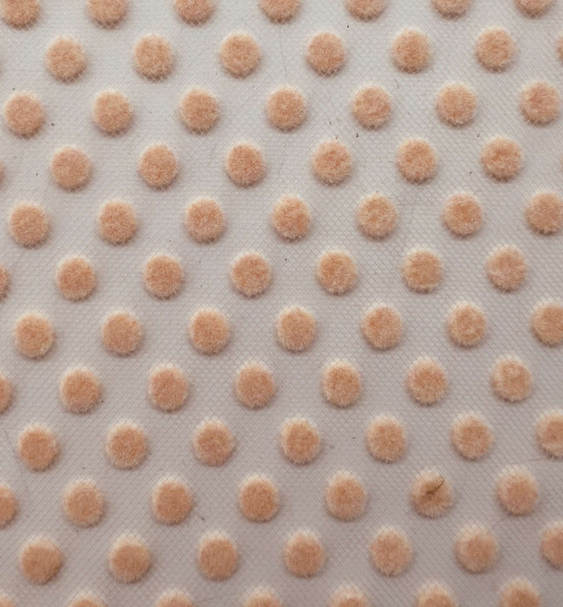 Flocking on tulle in Peach