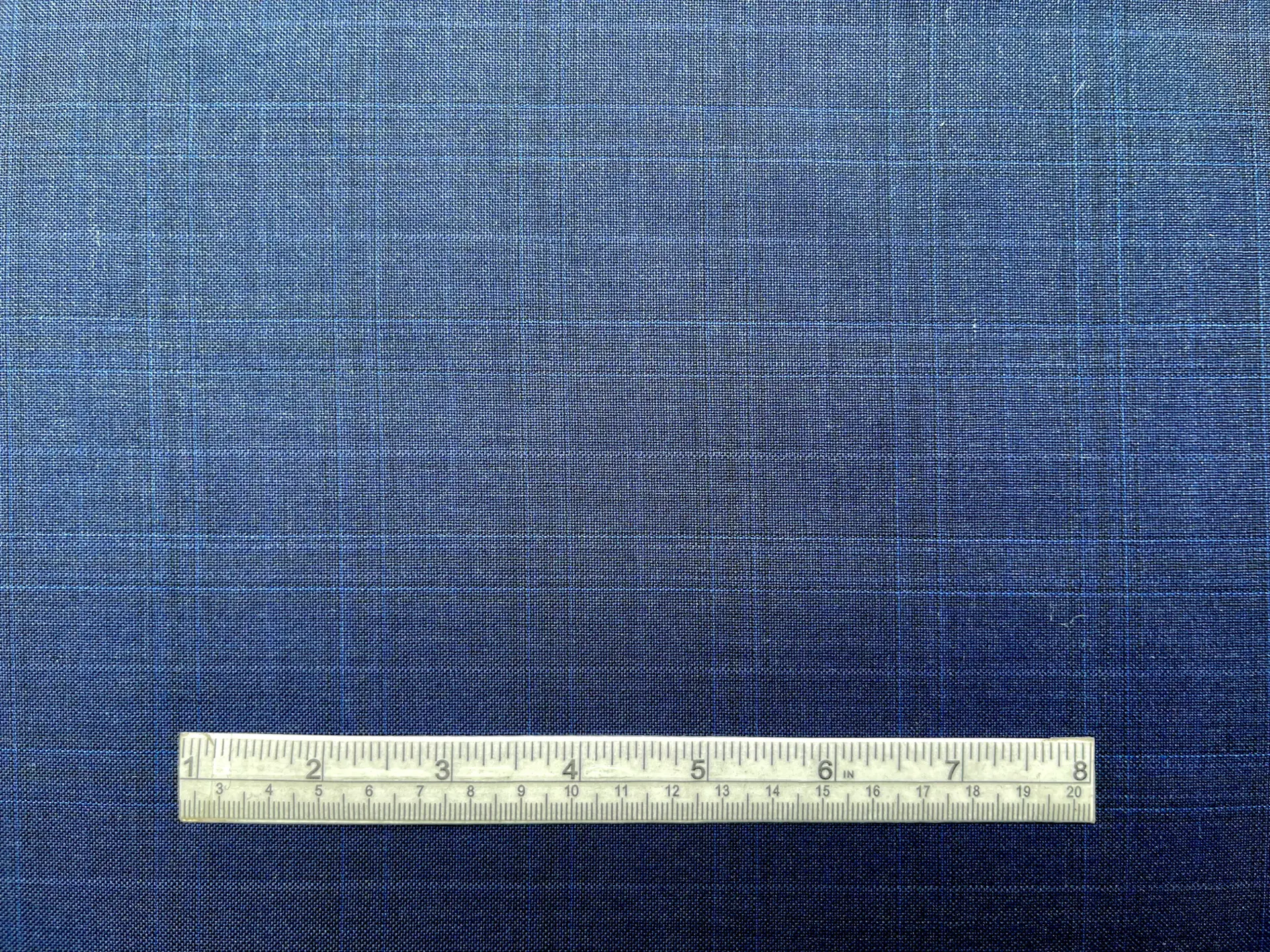 Italian Loro Piana Wool Plaid Suiting in Navy