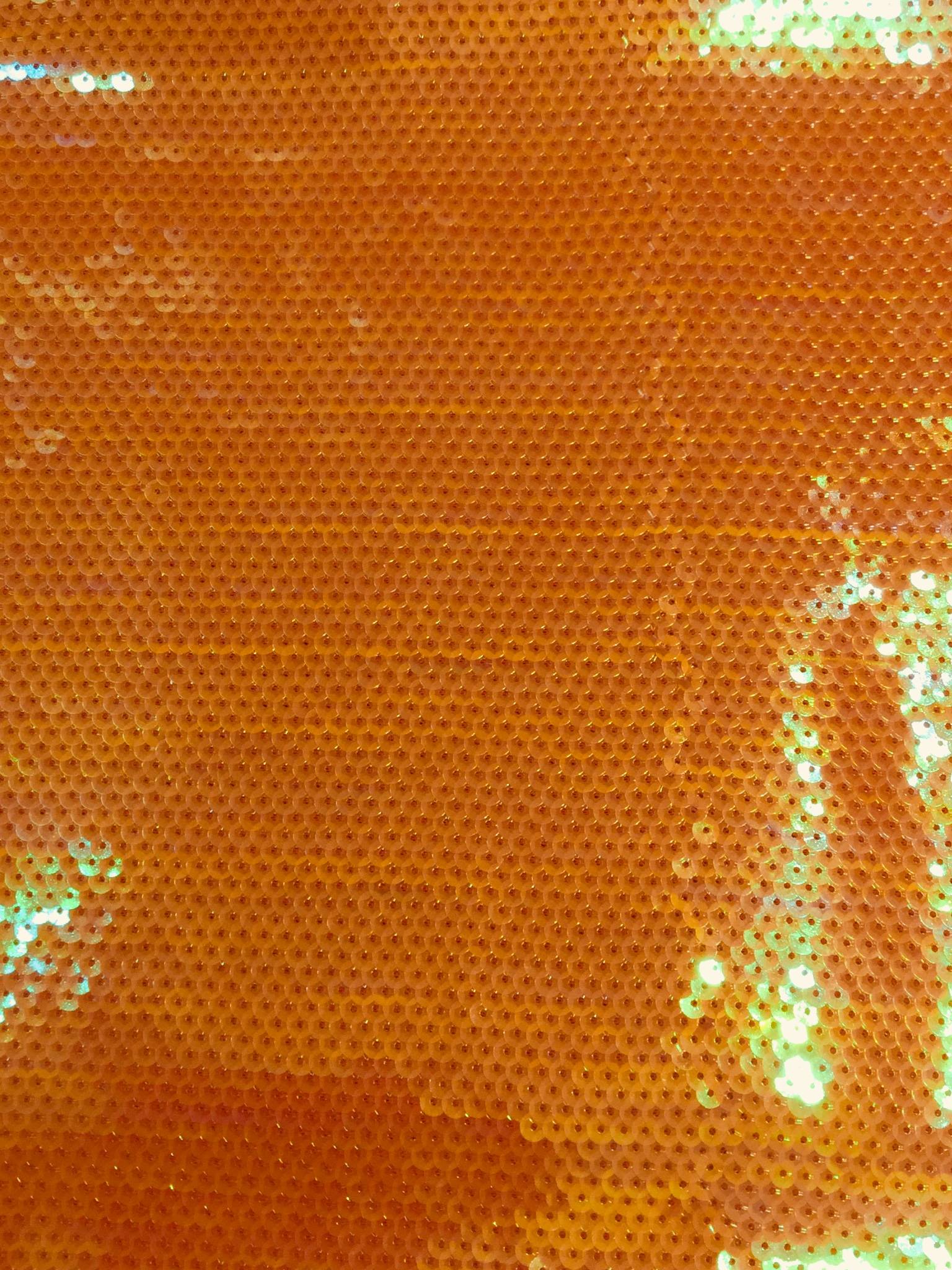 Fish Scale Sequins on Tulle in Opalescence Mango