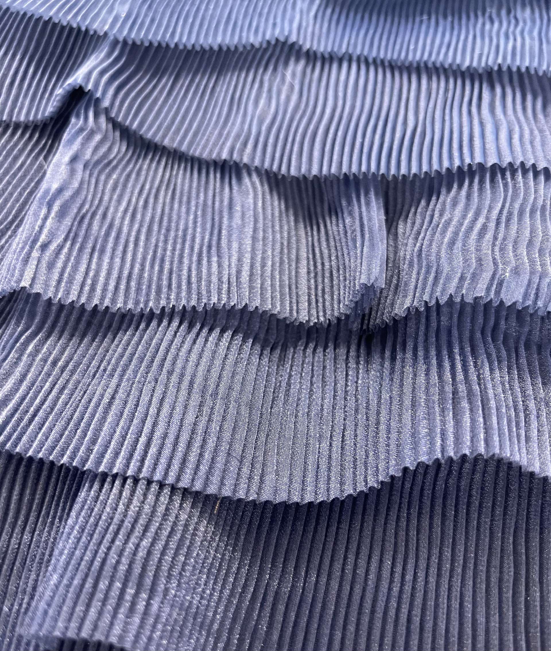 Pleated Organza Tiered in Navy