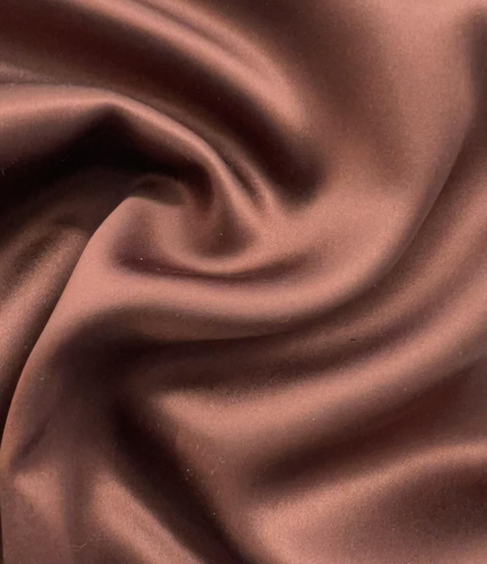 Silk Charmeuse in Burnt Sienna