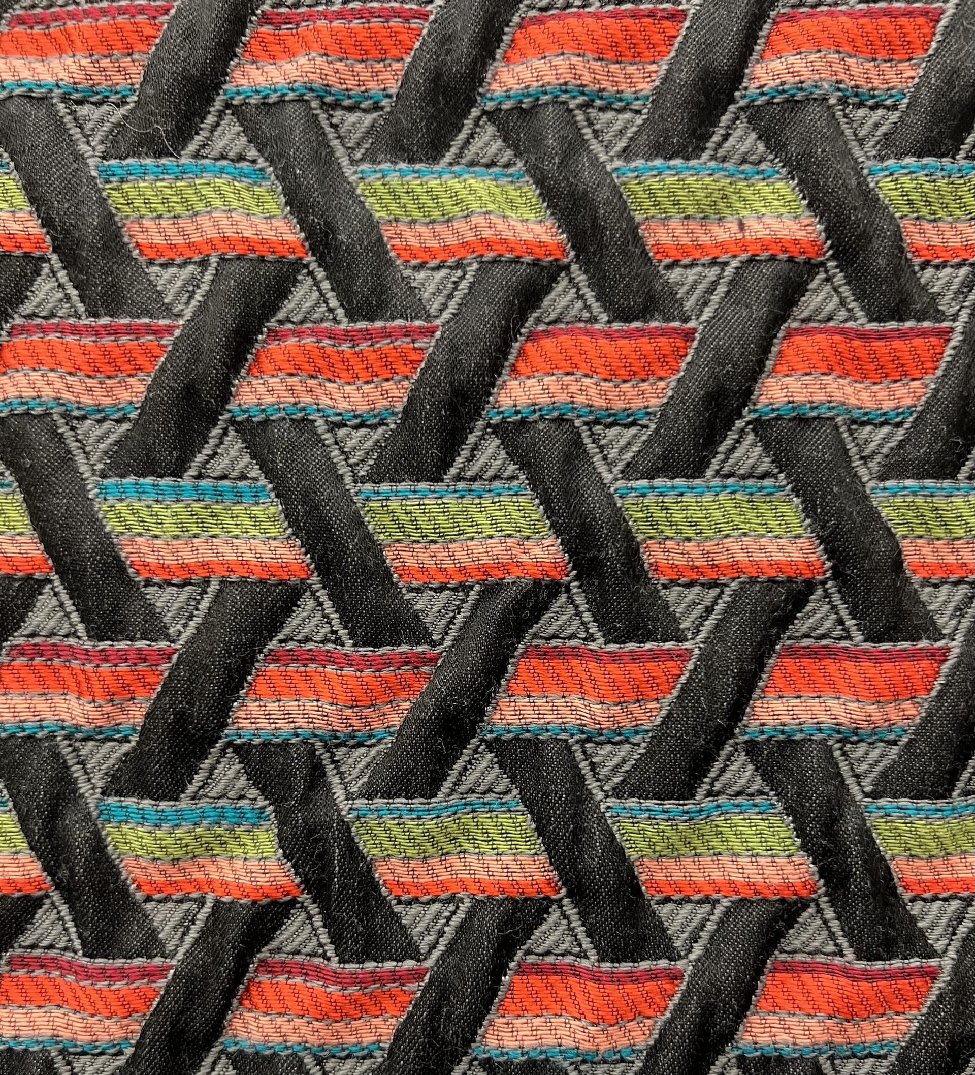 WOOL/ACETATE GEOMETRIC BROCADE