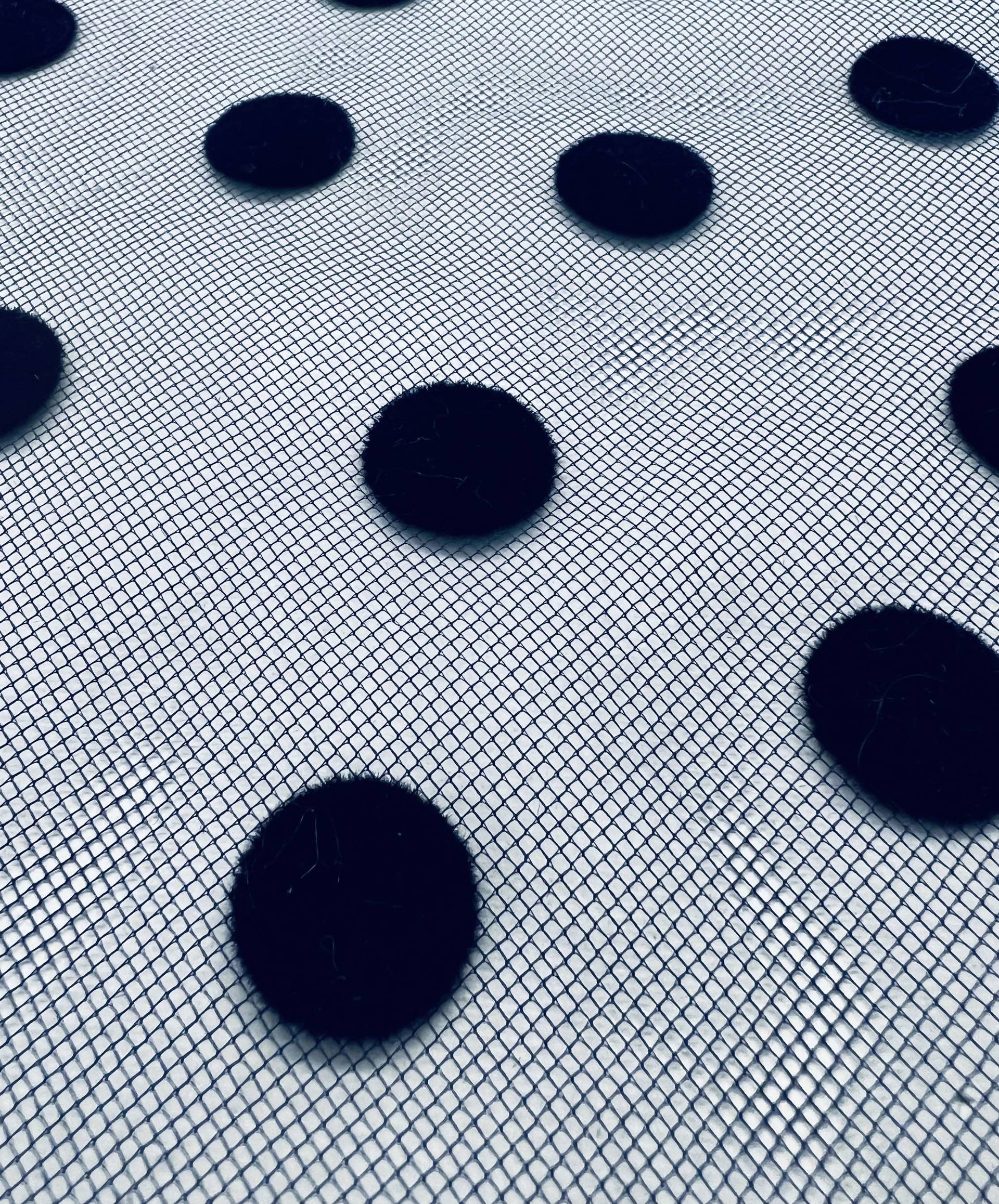 Flocked tulle in Navy on Navy