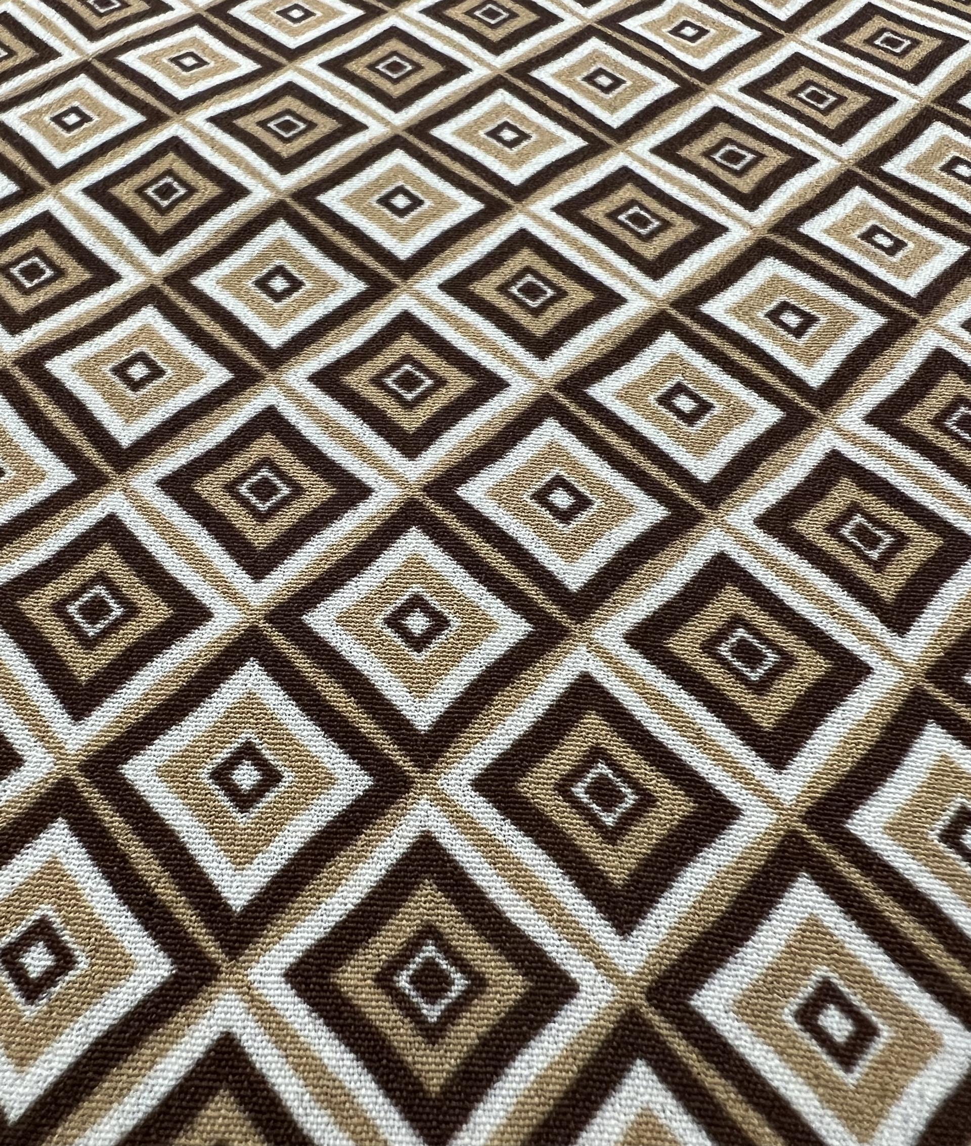 Printed 100% Viscose Tissue crepé in Browns