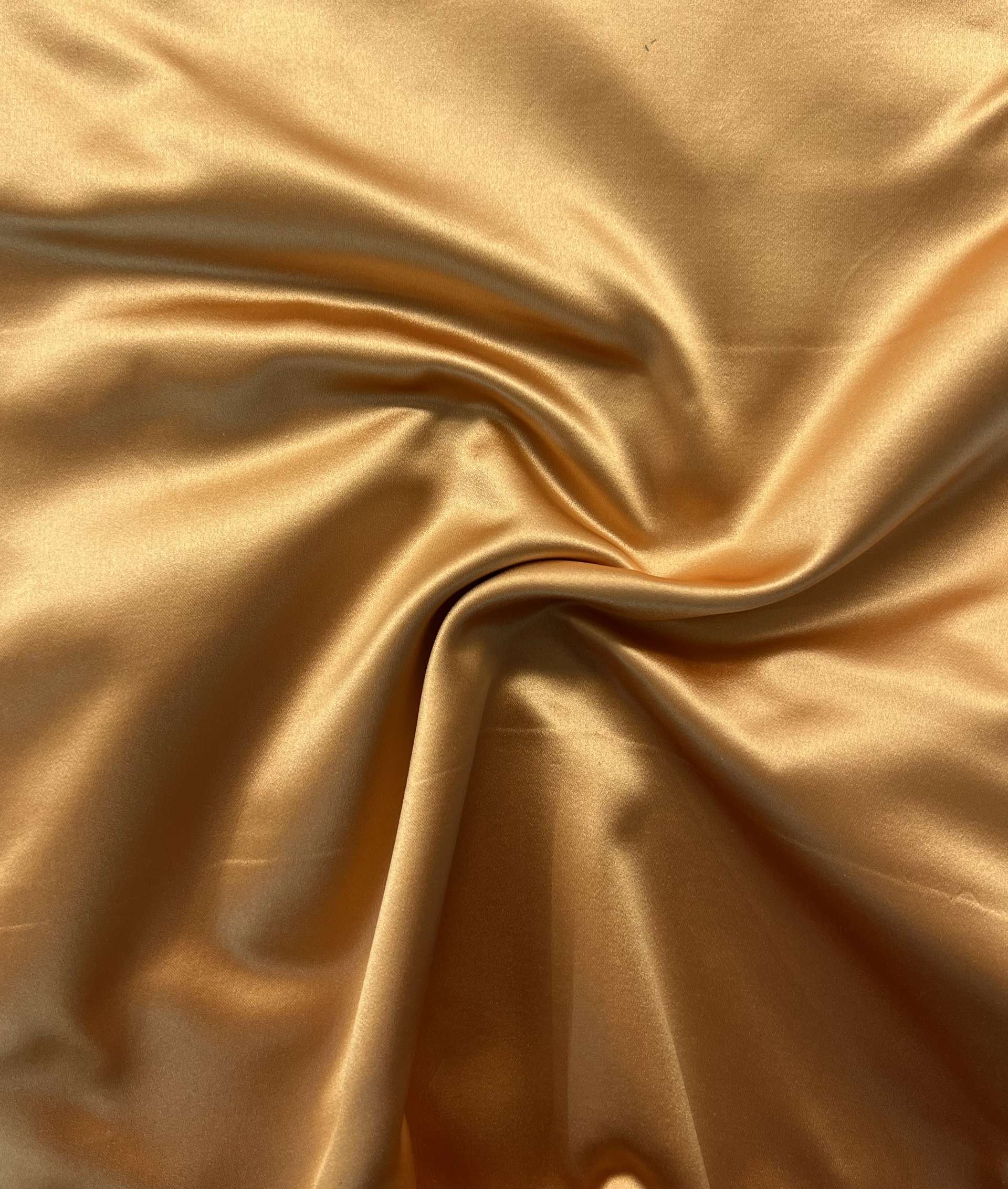 Pure Silk Duchesse Satin in Mango Yellow