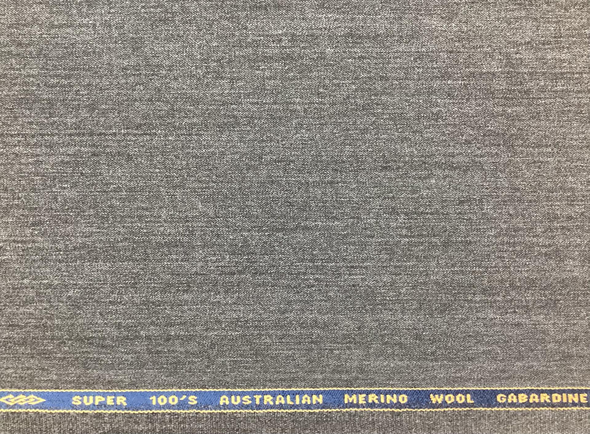 Made in Italy Wool Super 100's in Charcoal