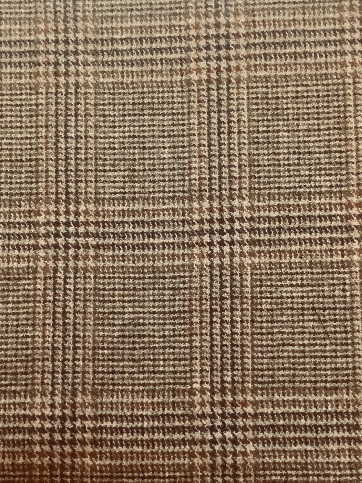 Italian Cashmere Plaid Suiting in Chamoisee Brown