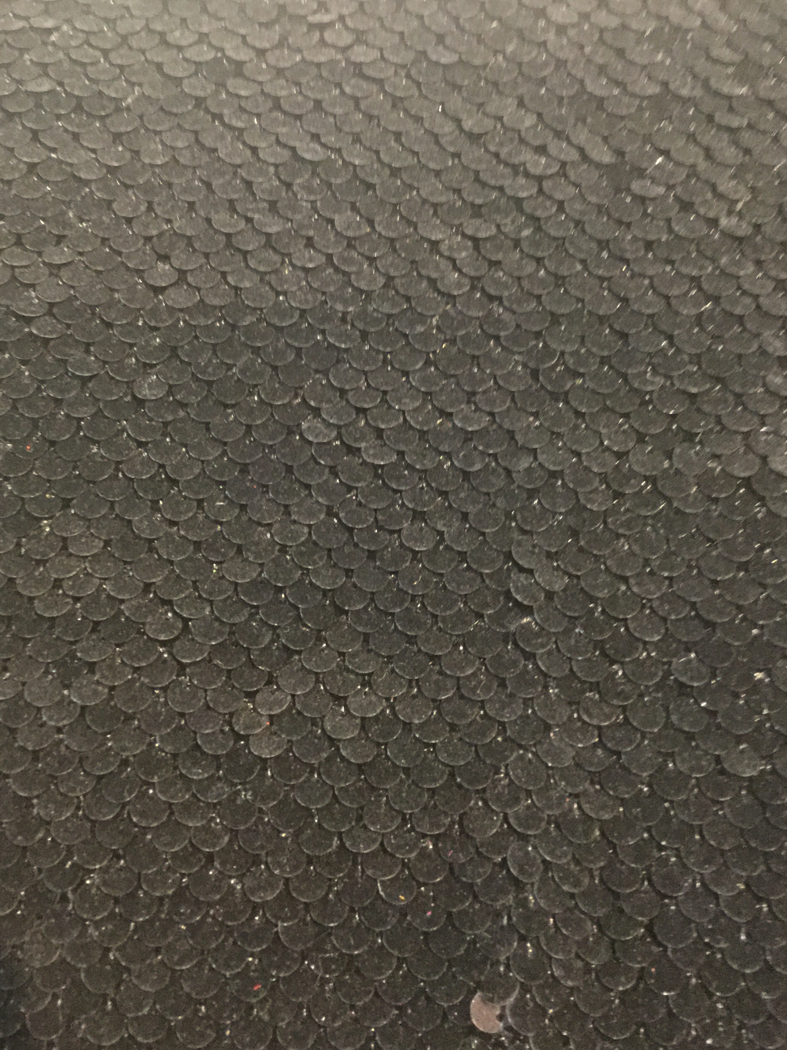 Flocked Baby Paillettes on Stretch Velvet in Black