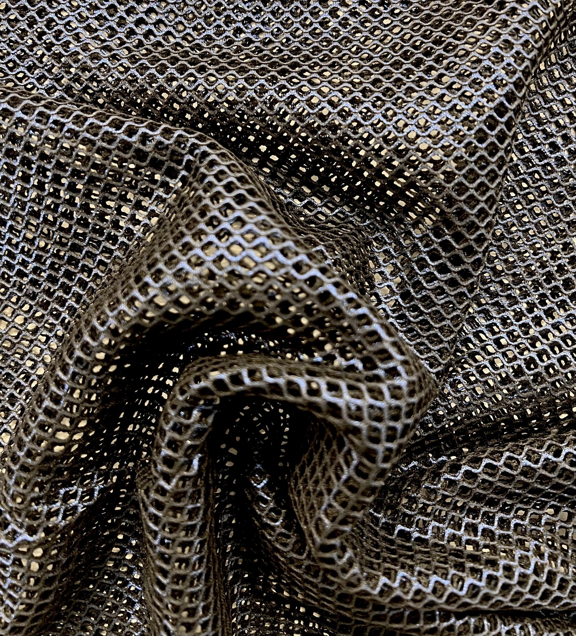 Blue Metallic Foiled Polyester Fishnet