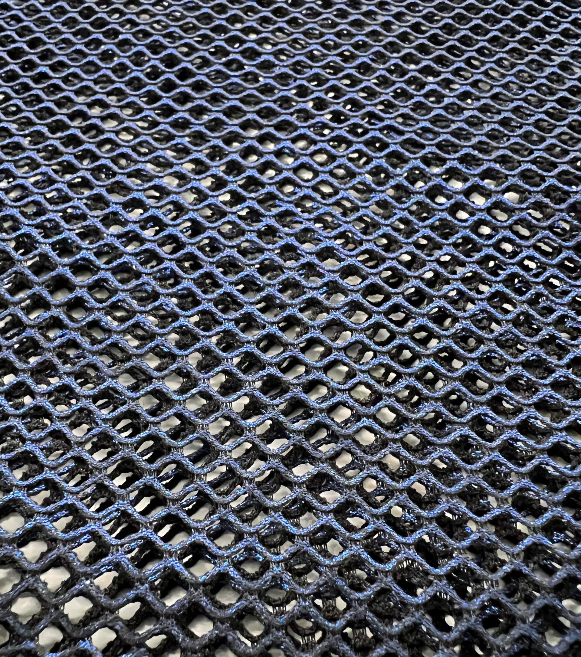Blue Metallic Foiled Polyester Fishnet