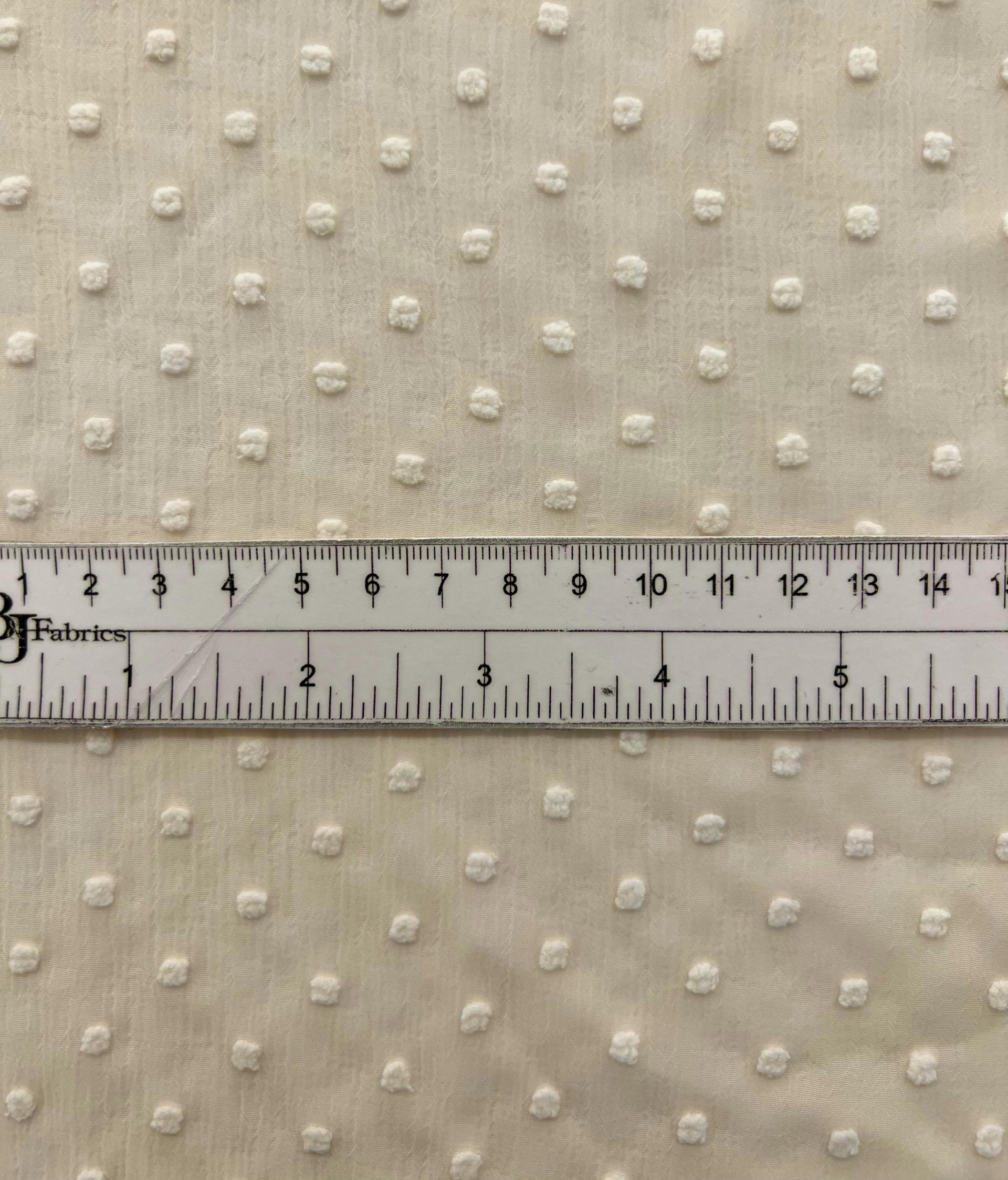 Clip Dotted Chiffon in Cream