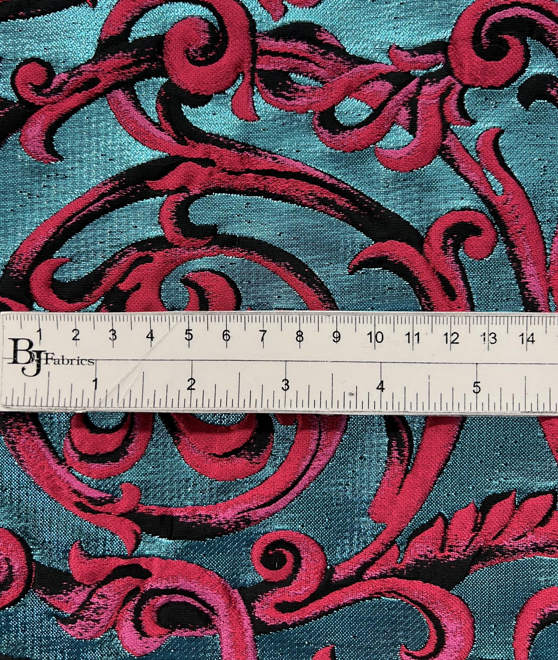 Cotton Viscose Acetate Metallic Brocade