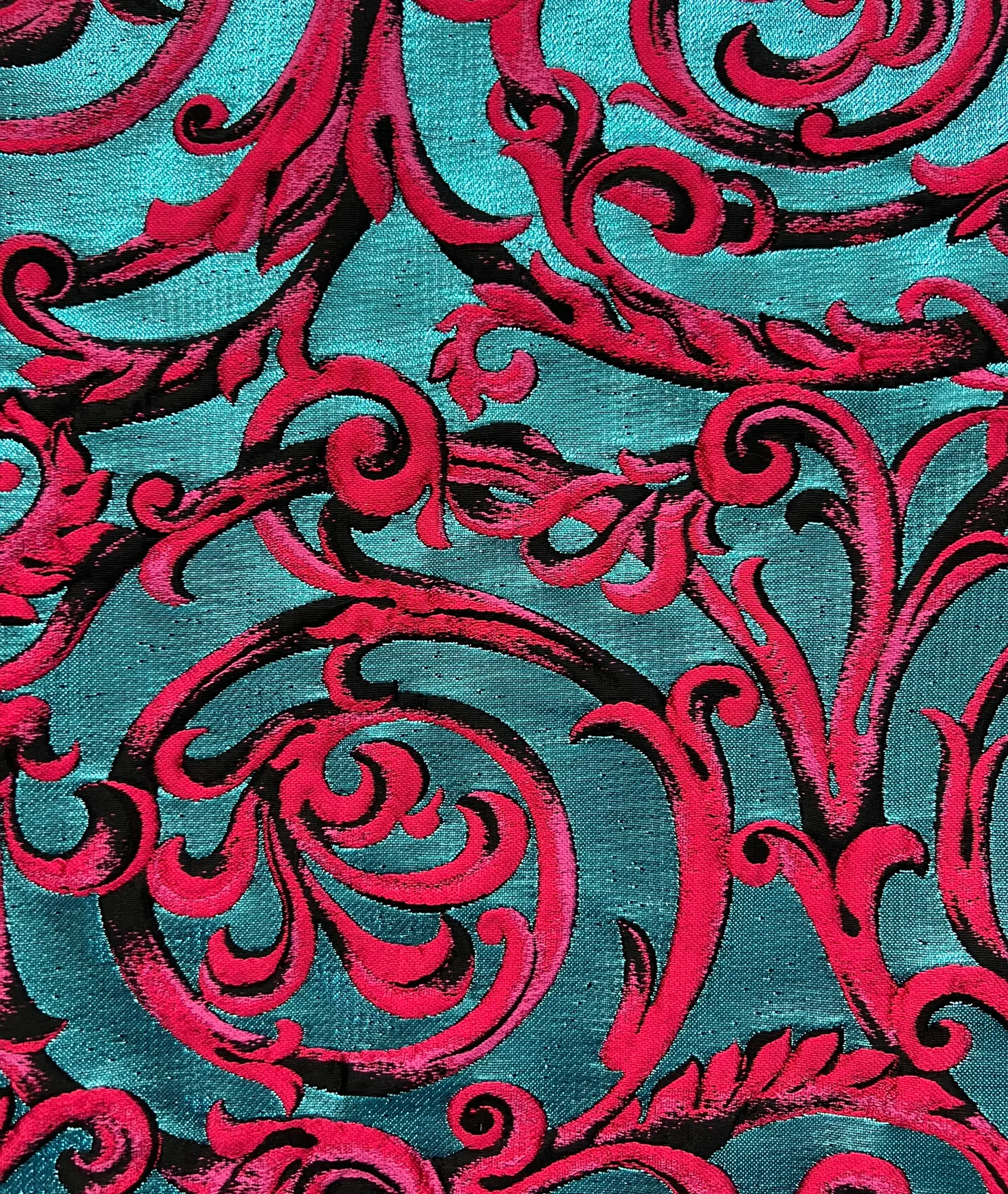 Cotton Viscose Acetate Metallic Brocade