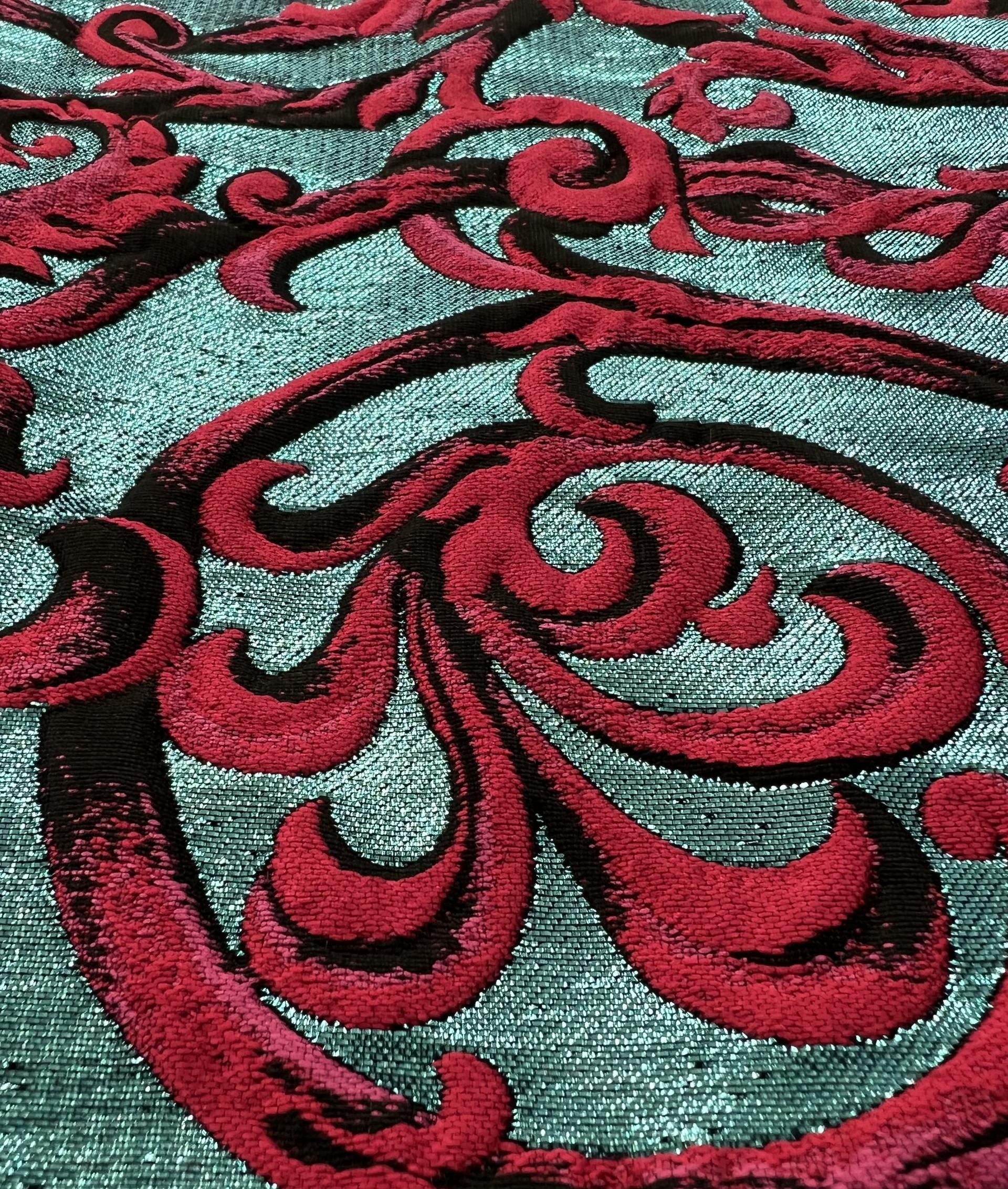 Cotton Viscose Acetate Metallic Brocade