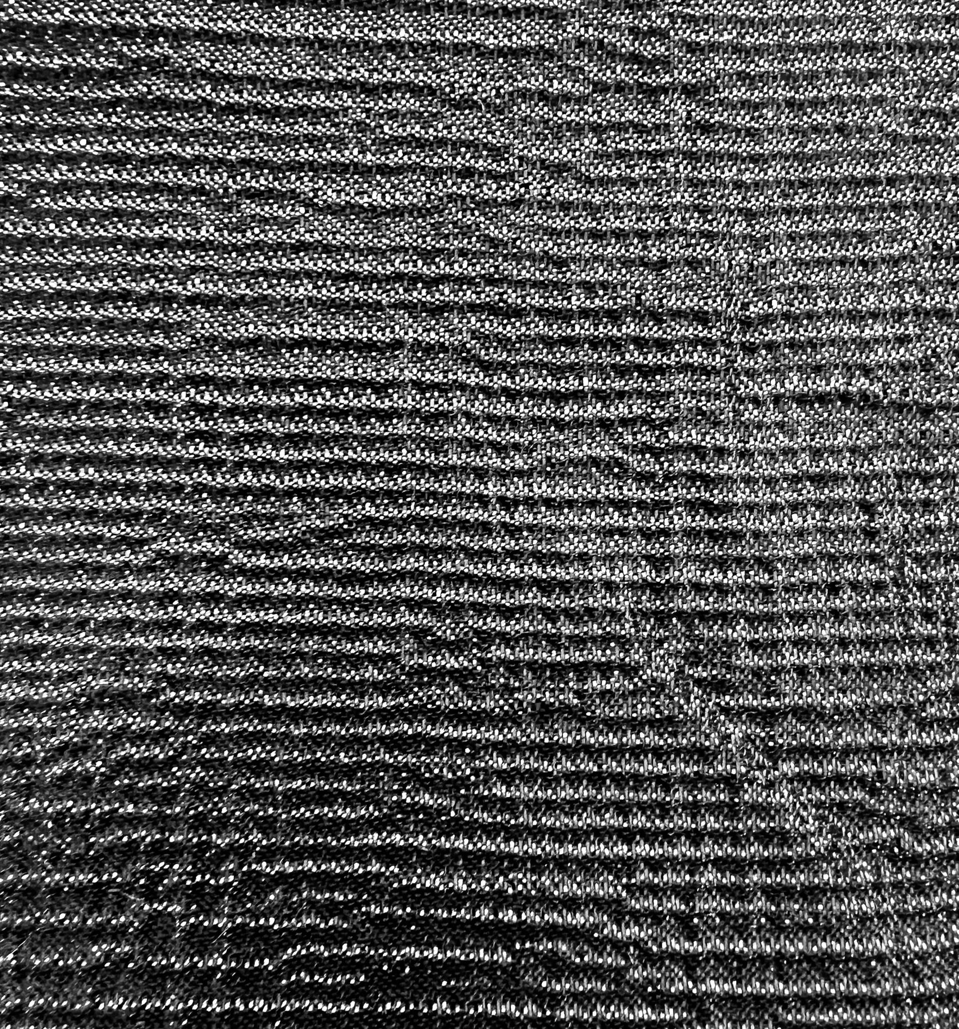 Silk Wool & Lurex Crepé in Black