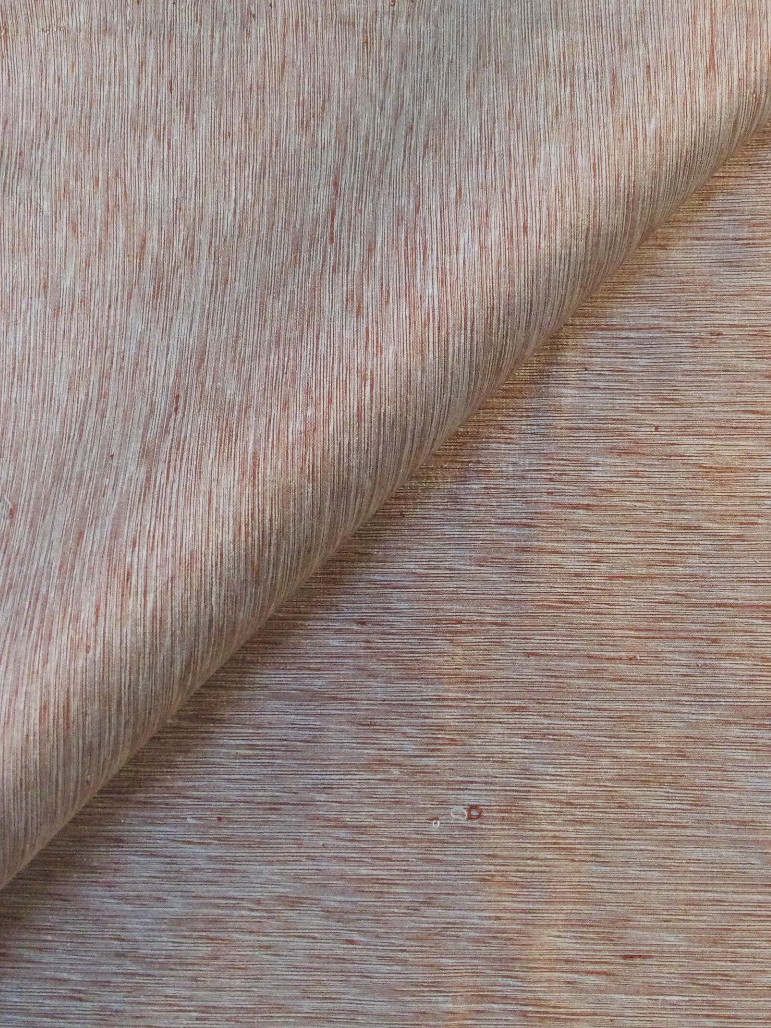 Heathered Silk Shantung in Rust/Gray