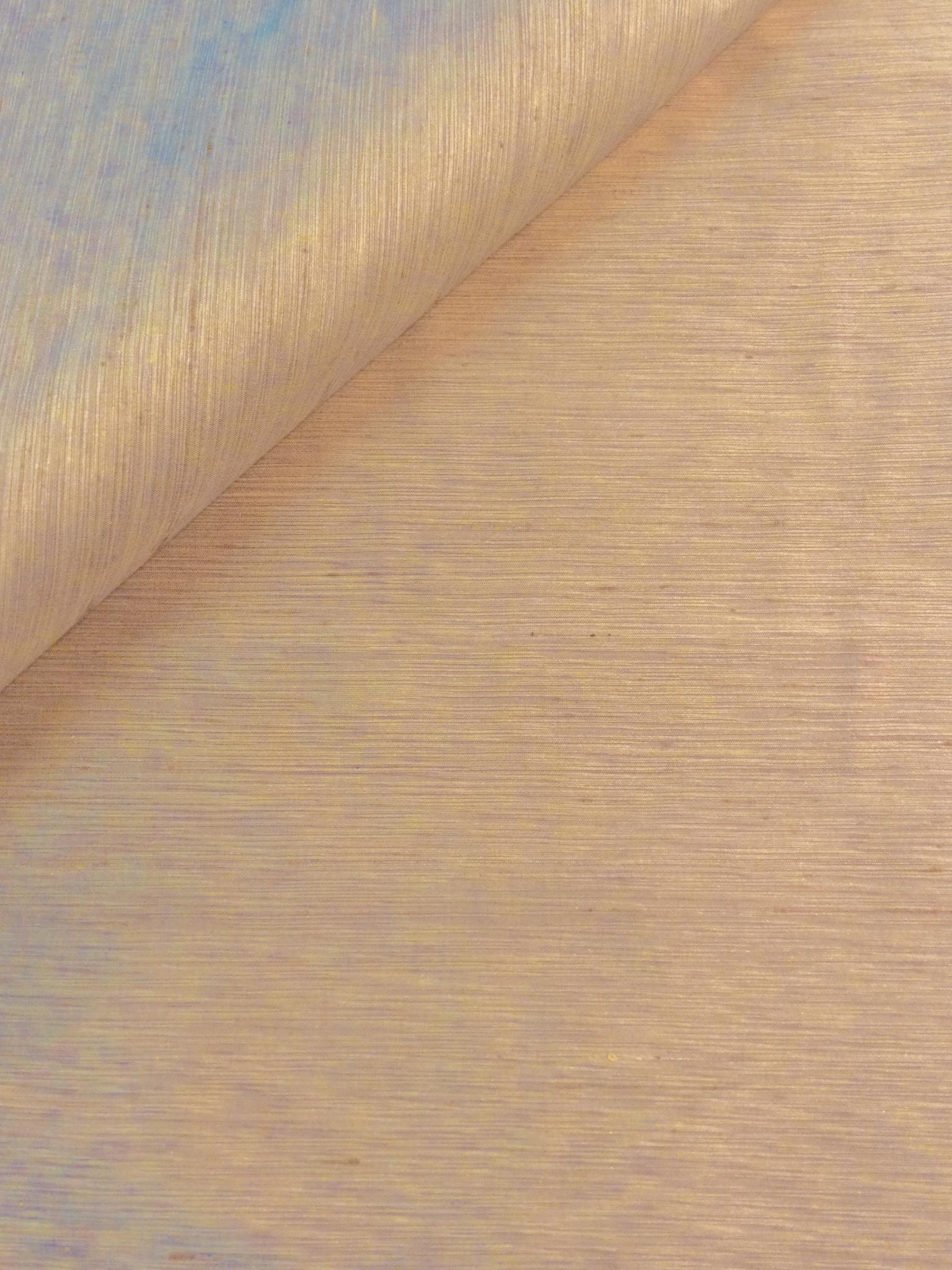 Heathered Silk Shantung in Redish-Brown/Natural