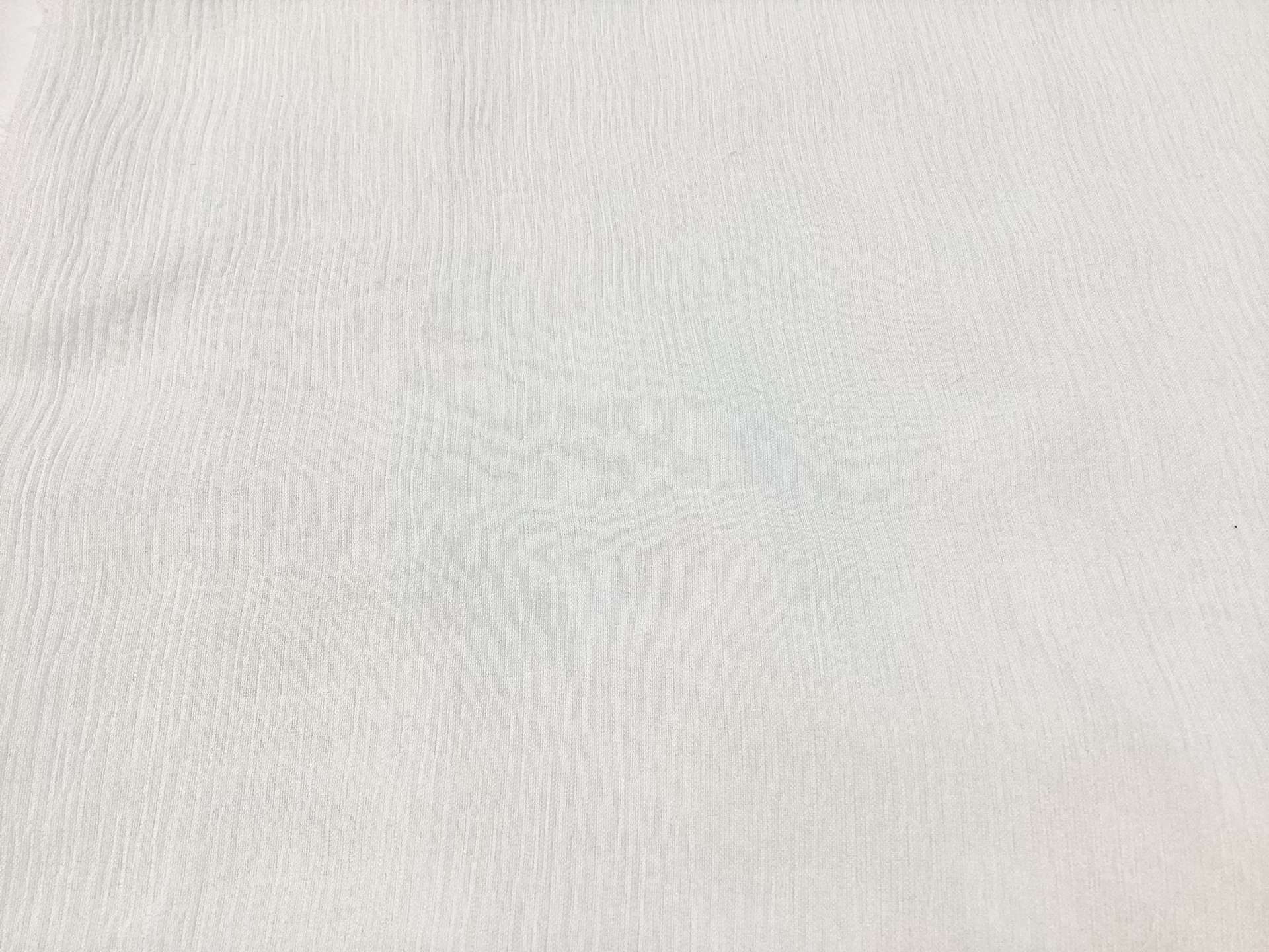 Italian Silk Viscose Crinkle Georgette in Off White