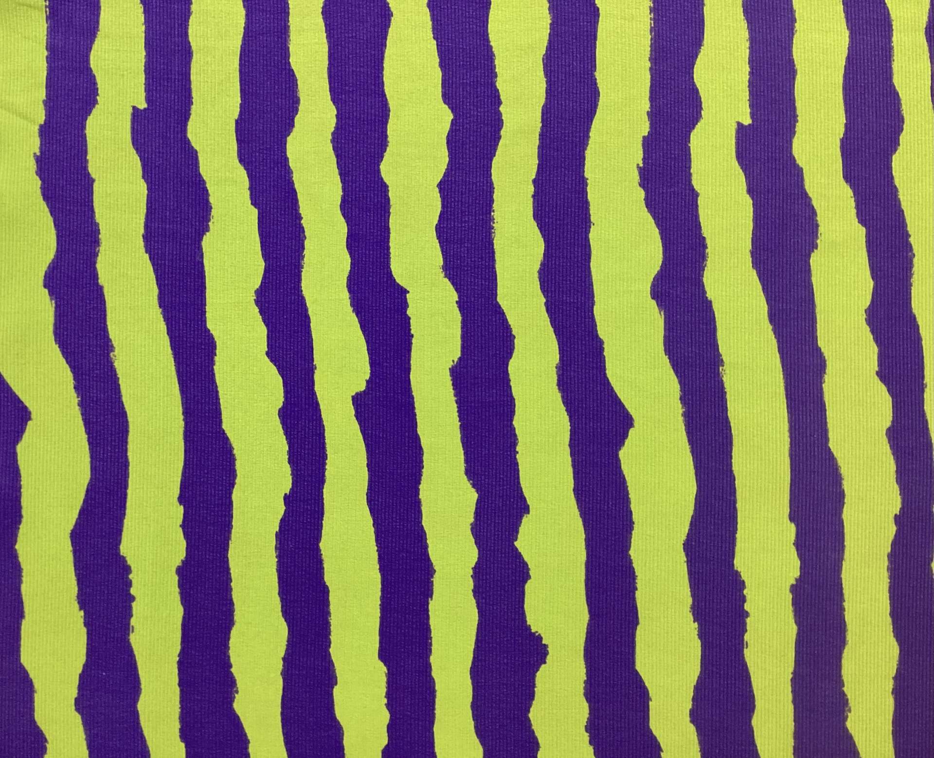 100% Silk Tissue Faille Print in Lime & Purple