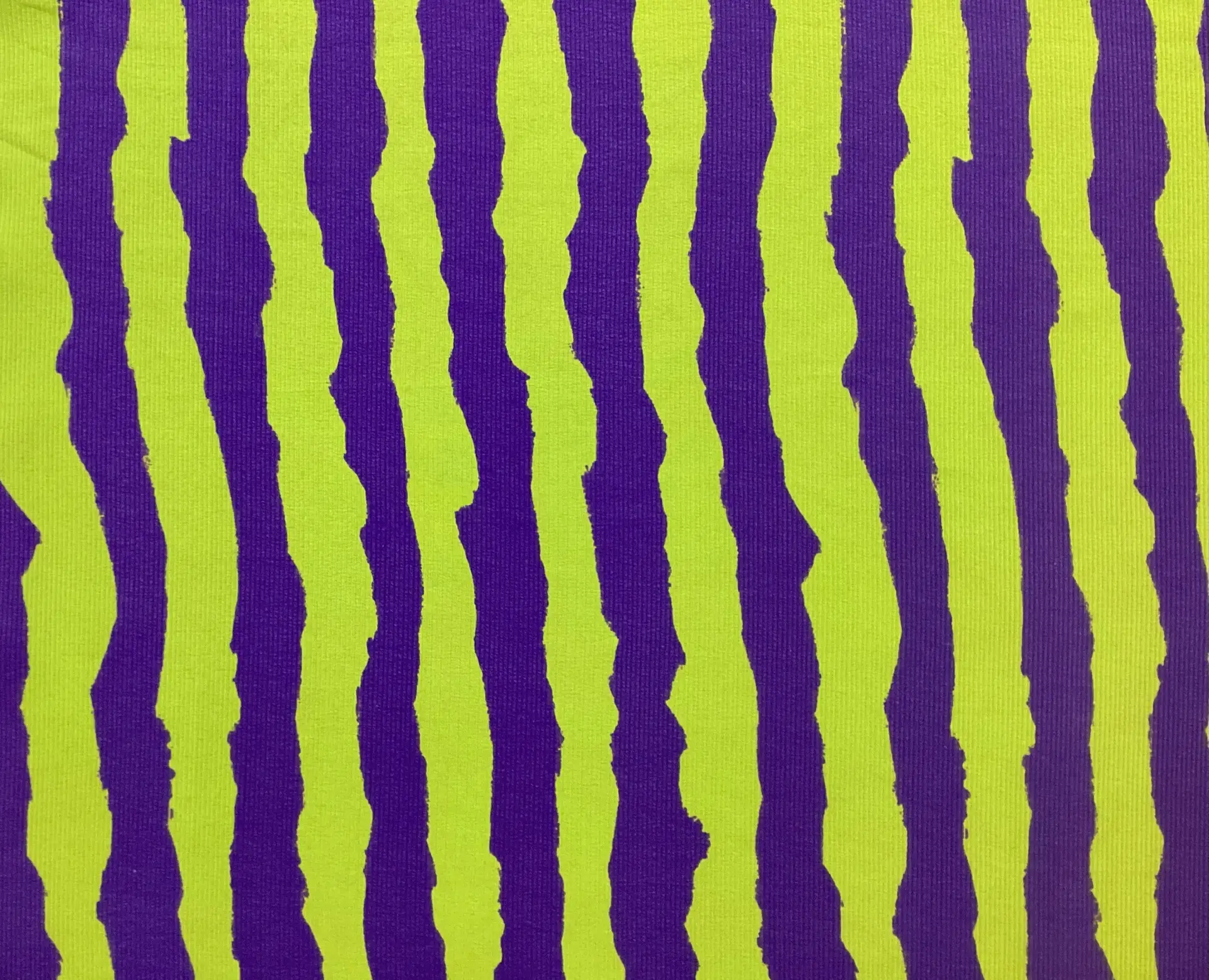 100% Silk Tissue Faille Print in Lime & Purple