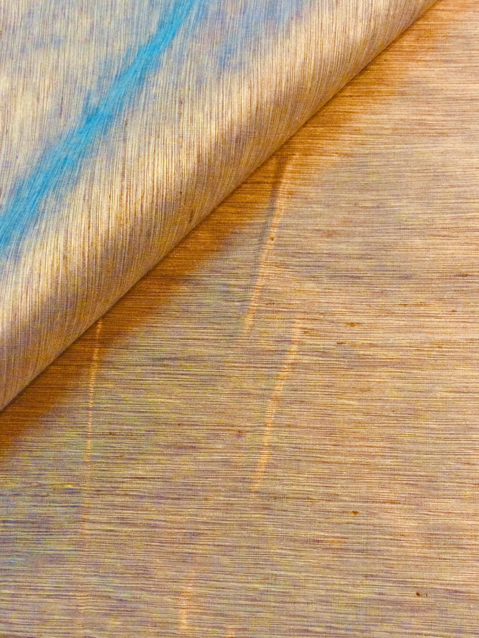 Heathered Silk Shantung in Natural/Brown