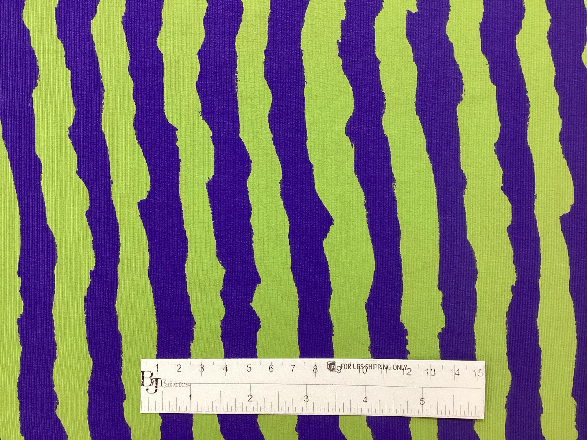 100% Silk Tissue Faille Print in Lime & Purple