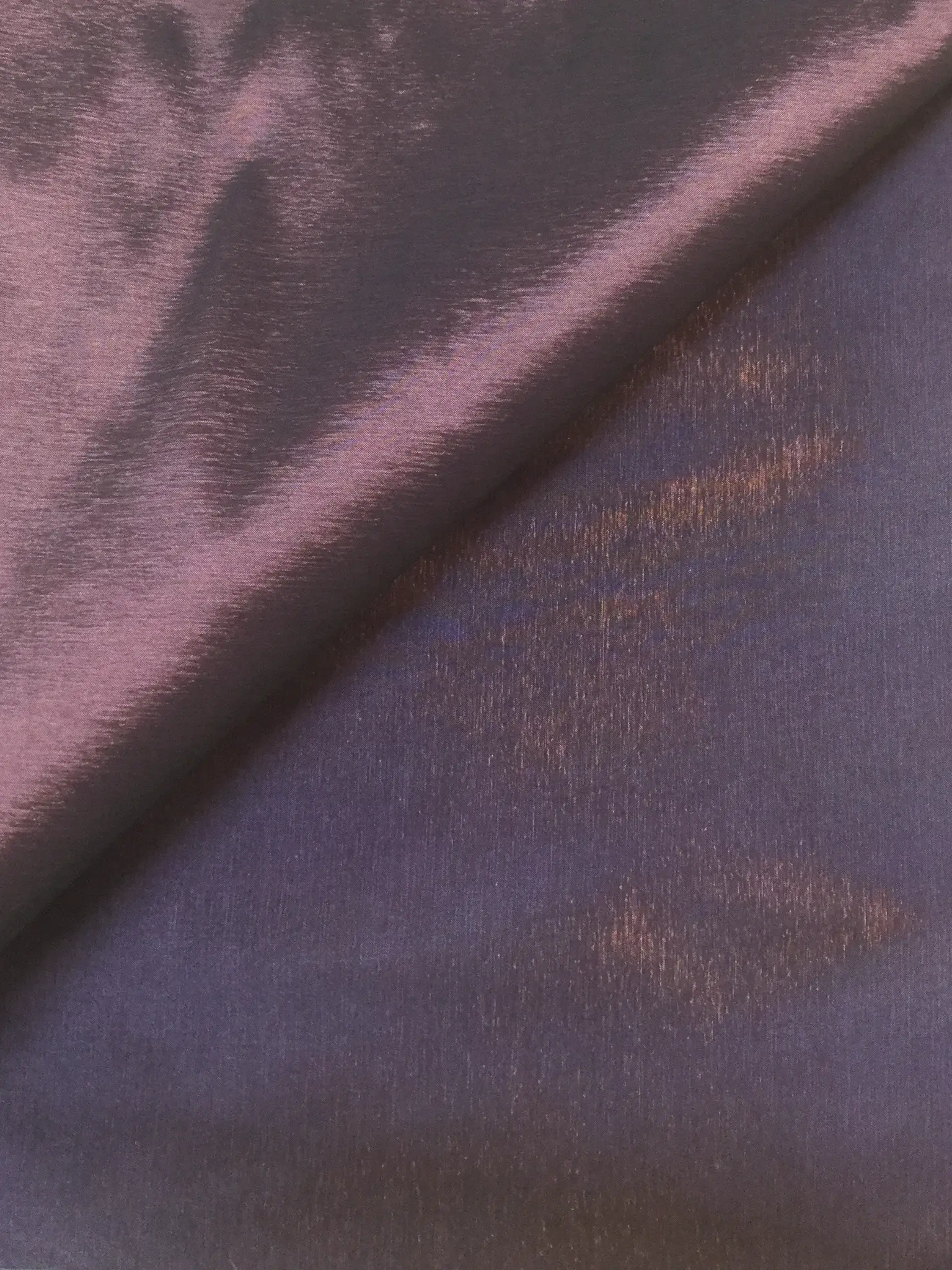 Iridescent Stretch Taffeta in Plum/Black