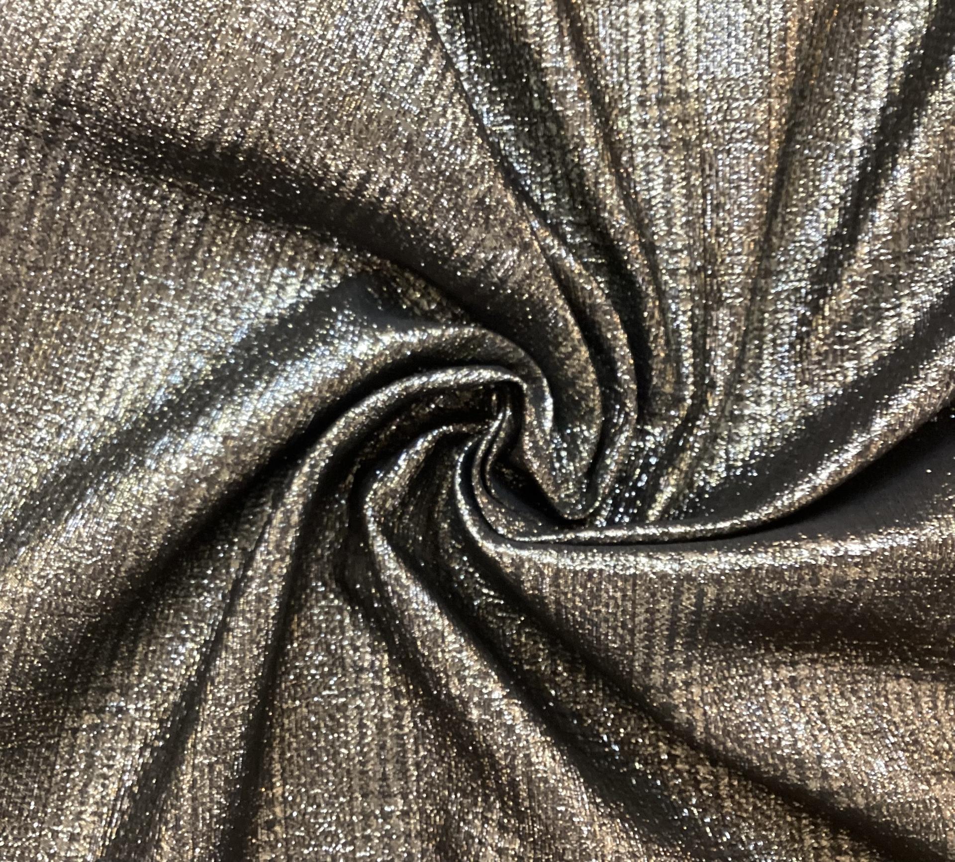 MADE IN ITALY METALLIC BLEND CREPE in BRUSHED PEWTER