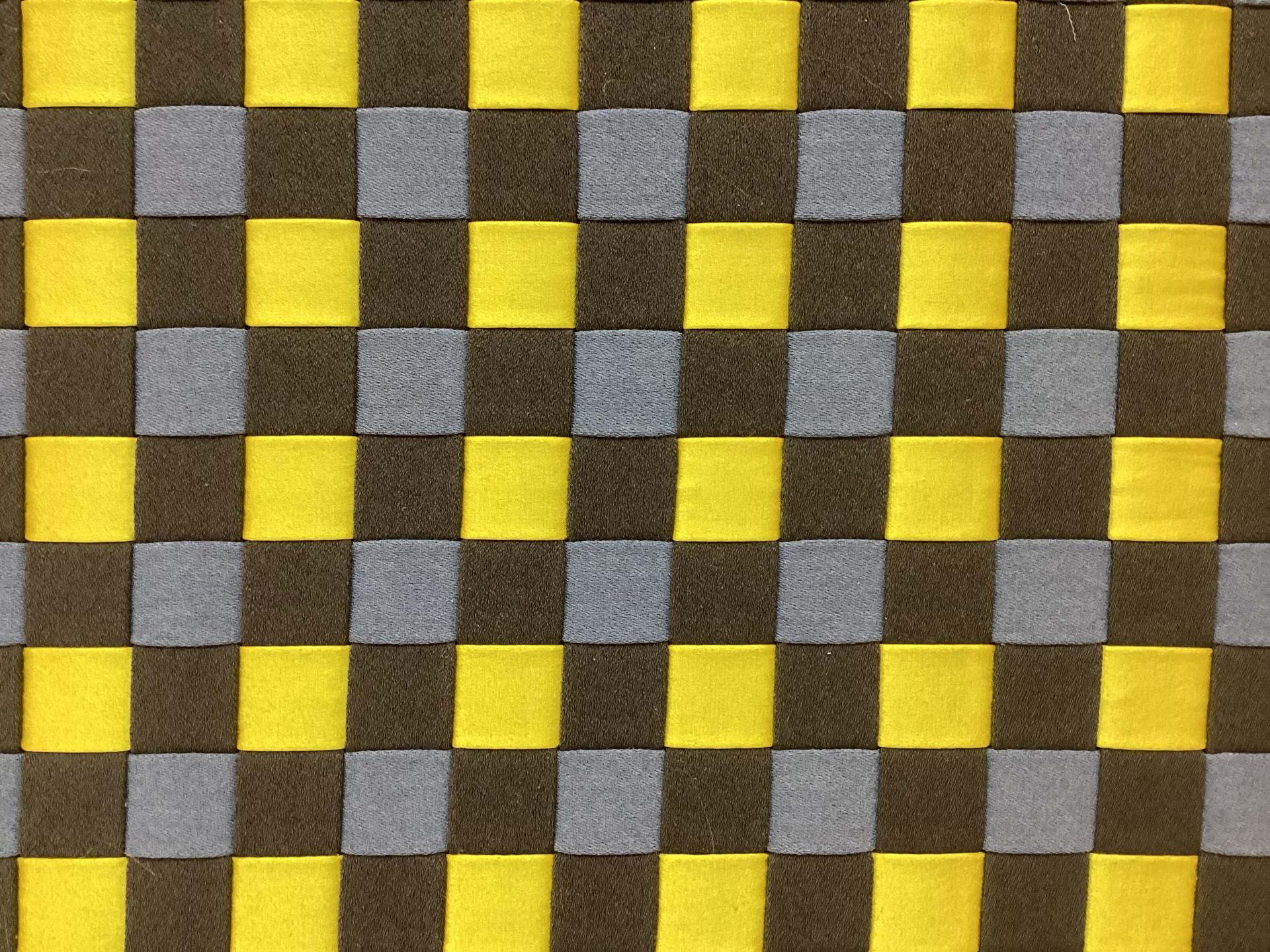 Basket Woven Novelty in Chartreuse, Aegean & Black