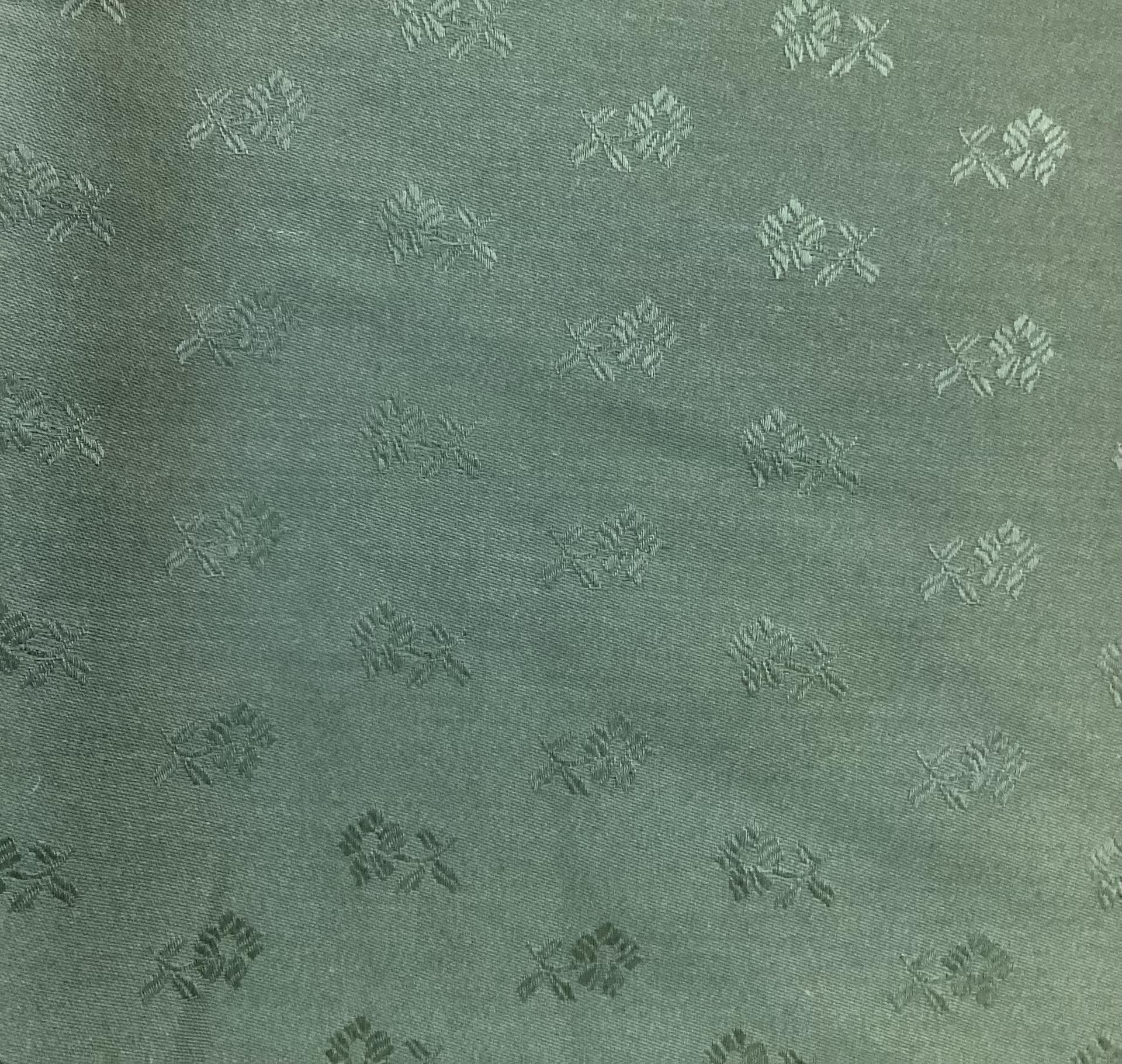 100% Wool Jacquard in Pine Green