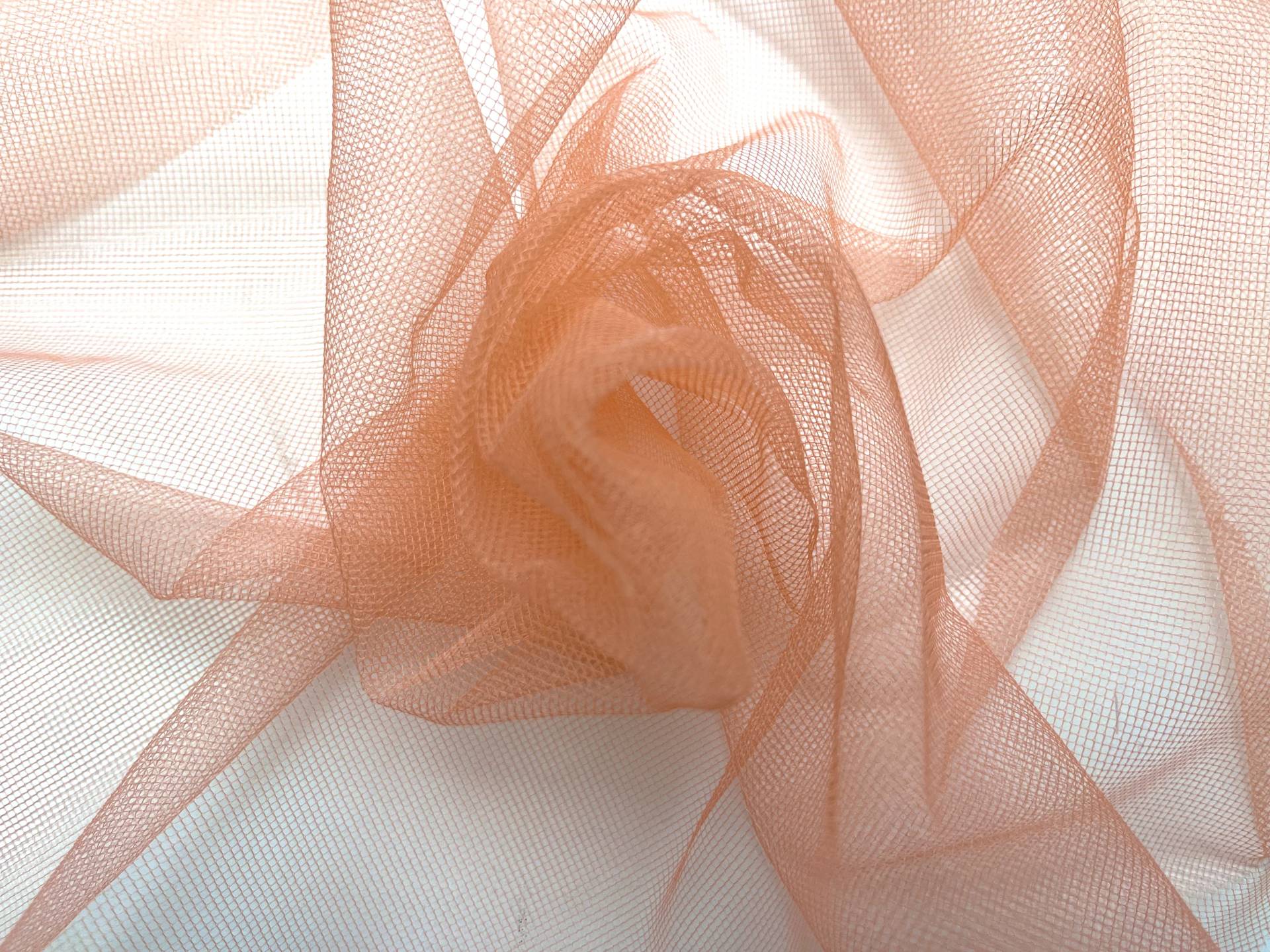 Nylon Tulle in Peach